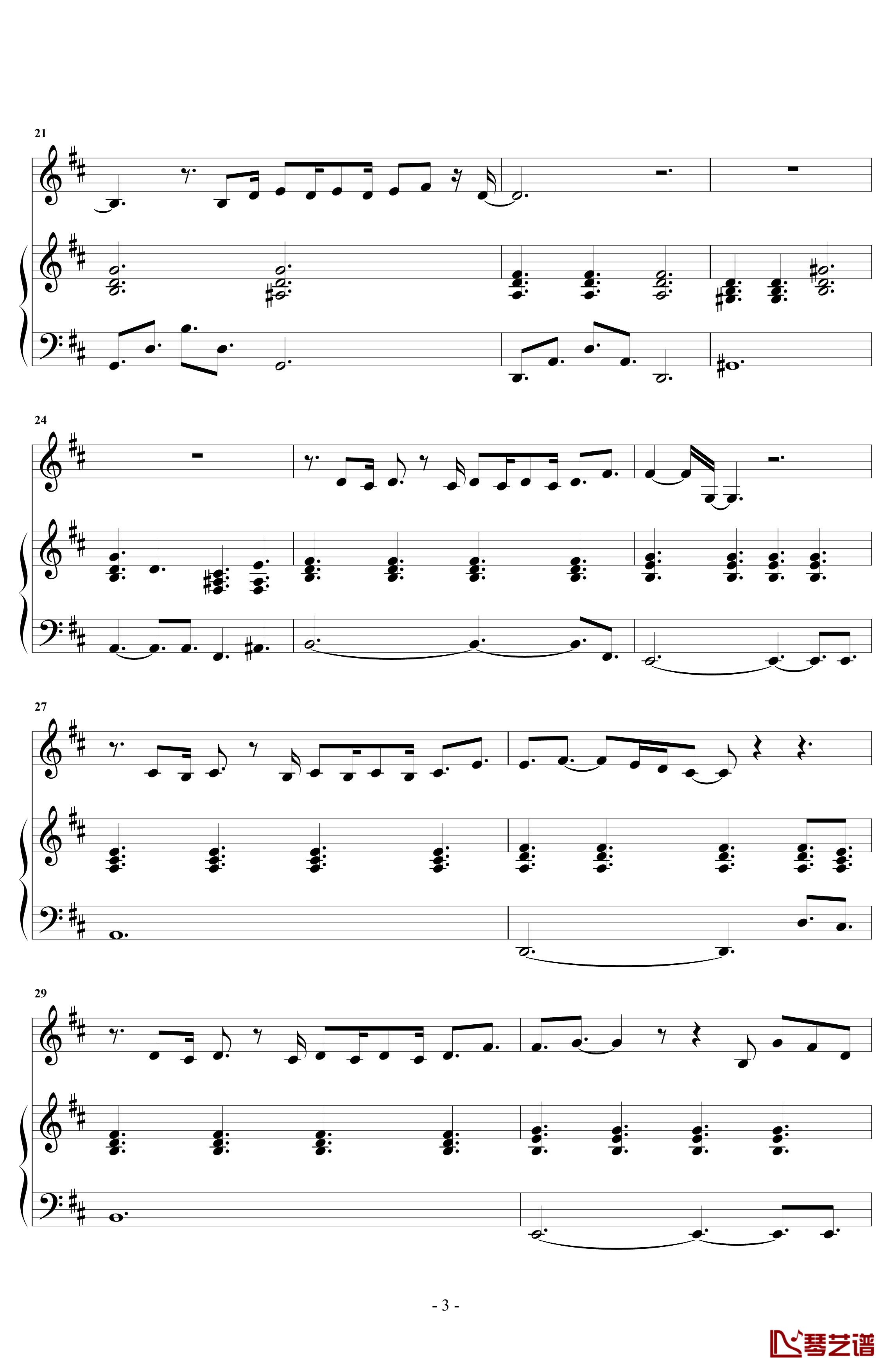 说散就散钢琴谱-华丽弹唱版-JC3