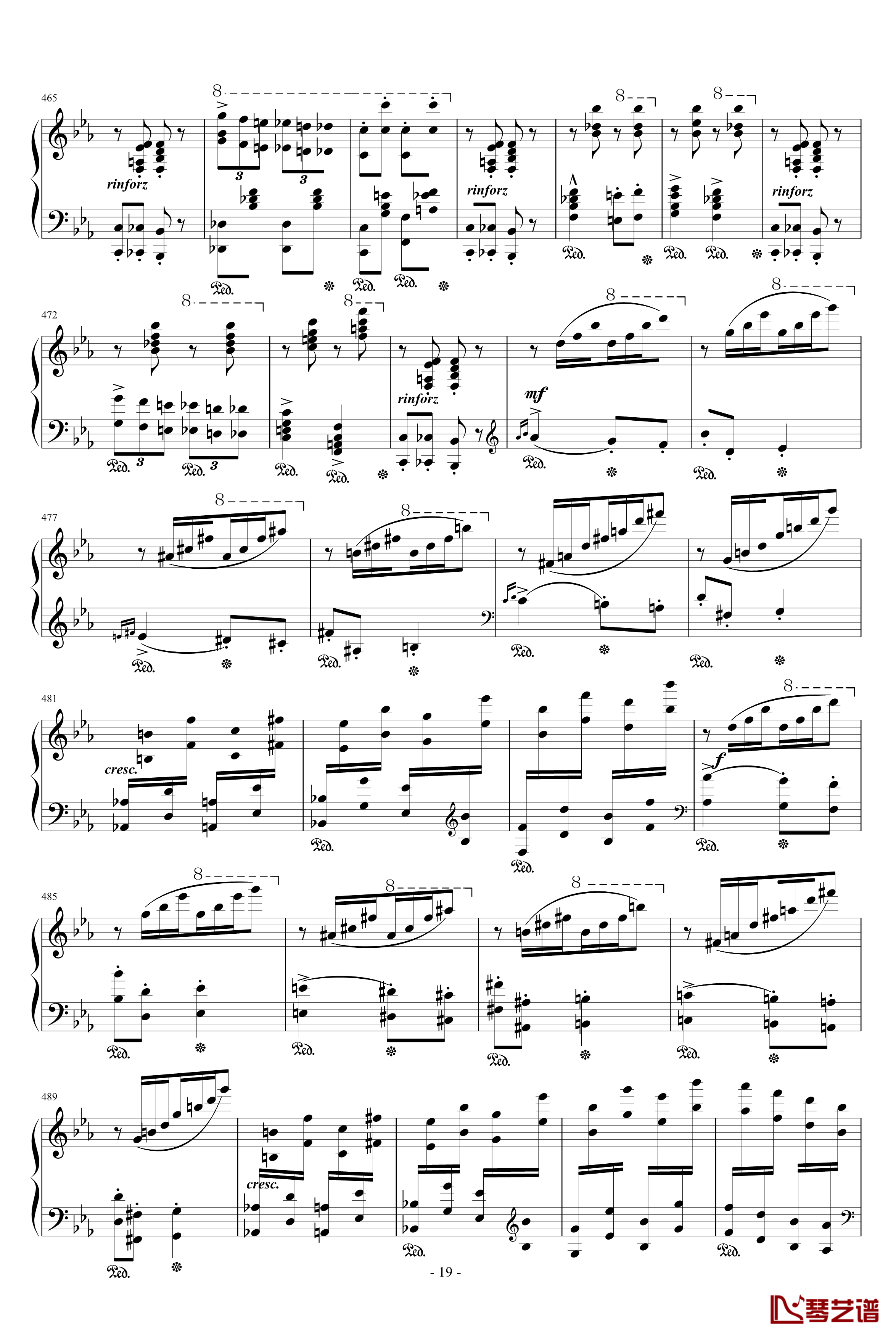 匈牙利狂想曲第9号钢琴谱-19首匈狂里篇幅最浩大、技巧最艰深的作品之一-李斯特19