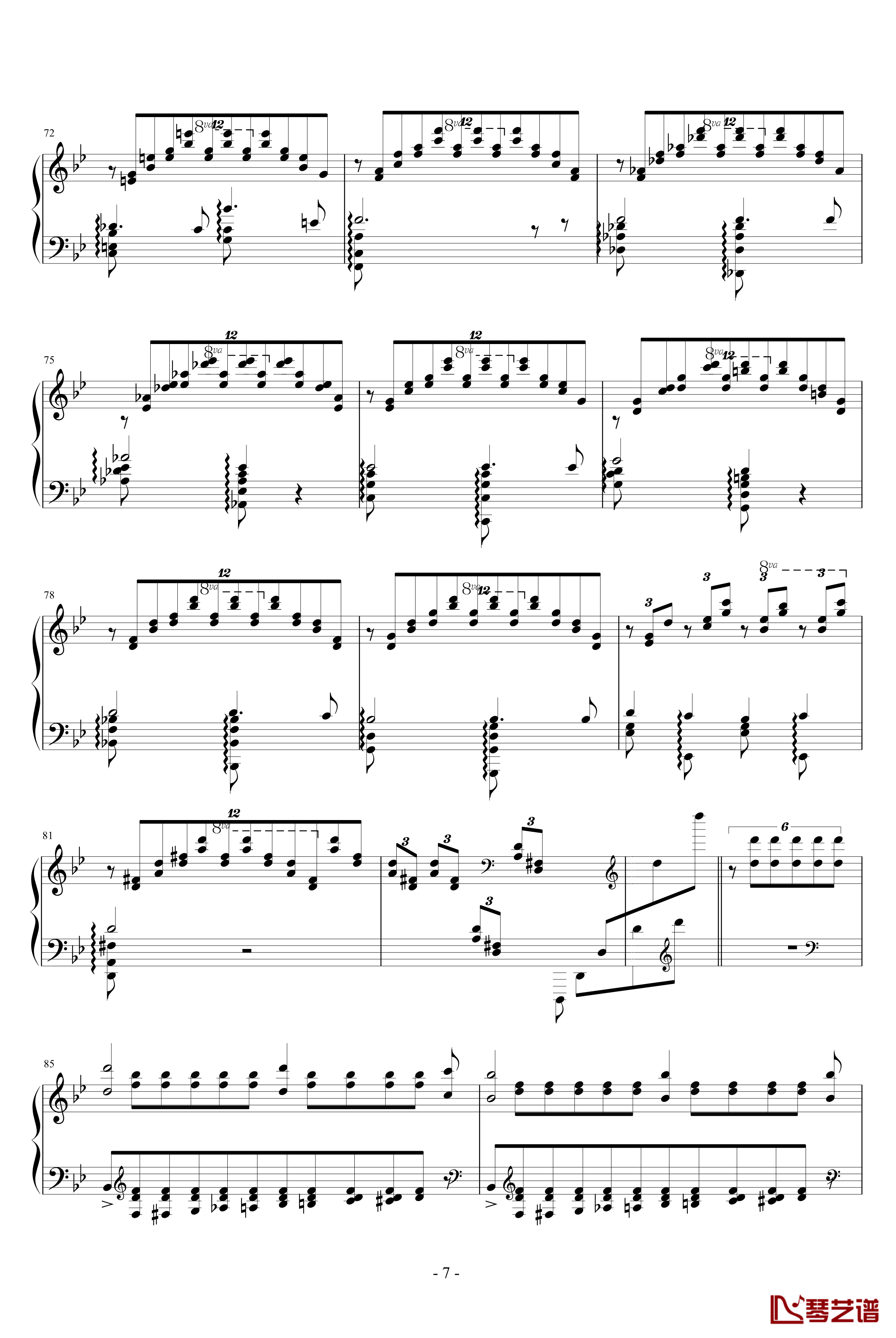 Mazeppa钢琴谱-超技练习曲第4首-李斯特7