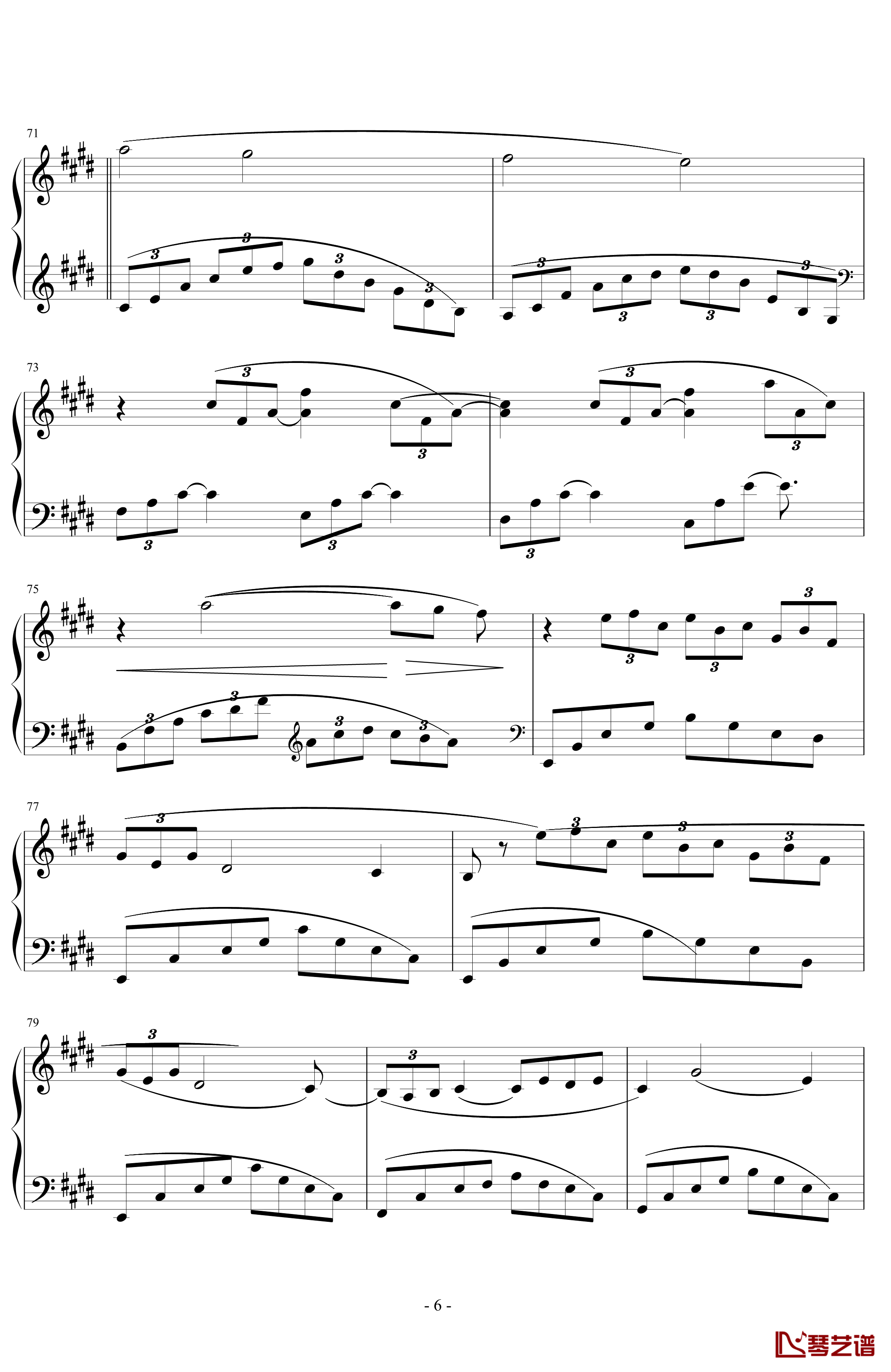 Arabesque钢琴谱-Claude Debussy6