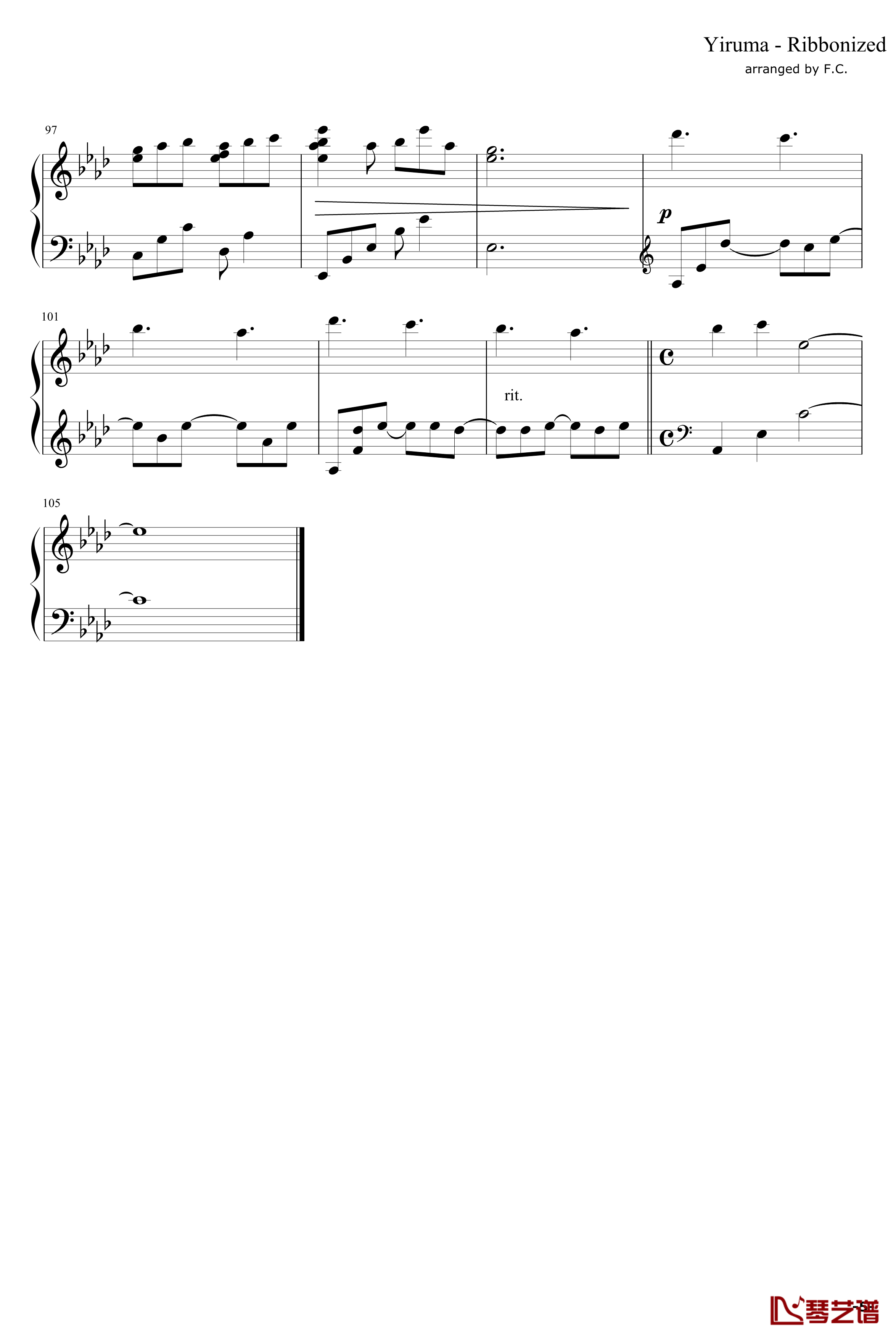 Ribboinzed钢琴谱-Yiruma5
