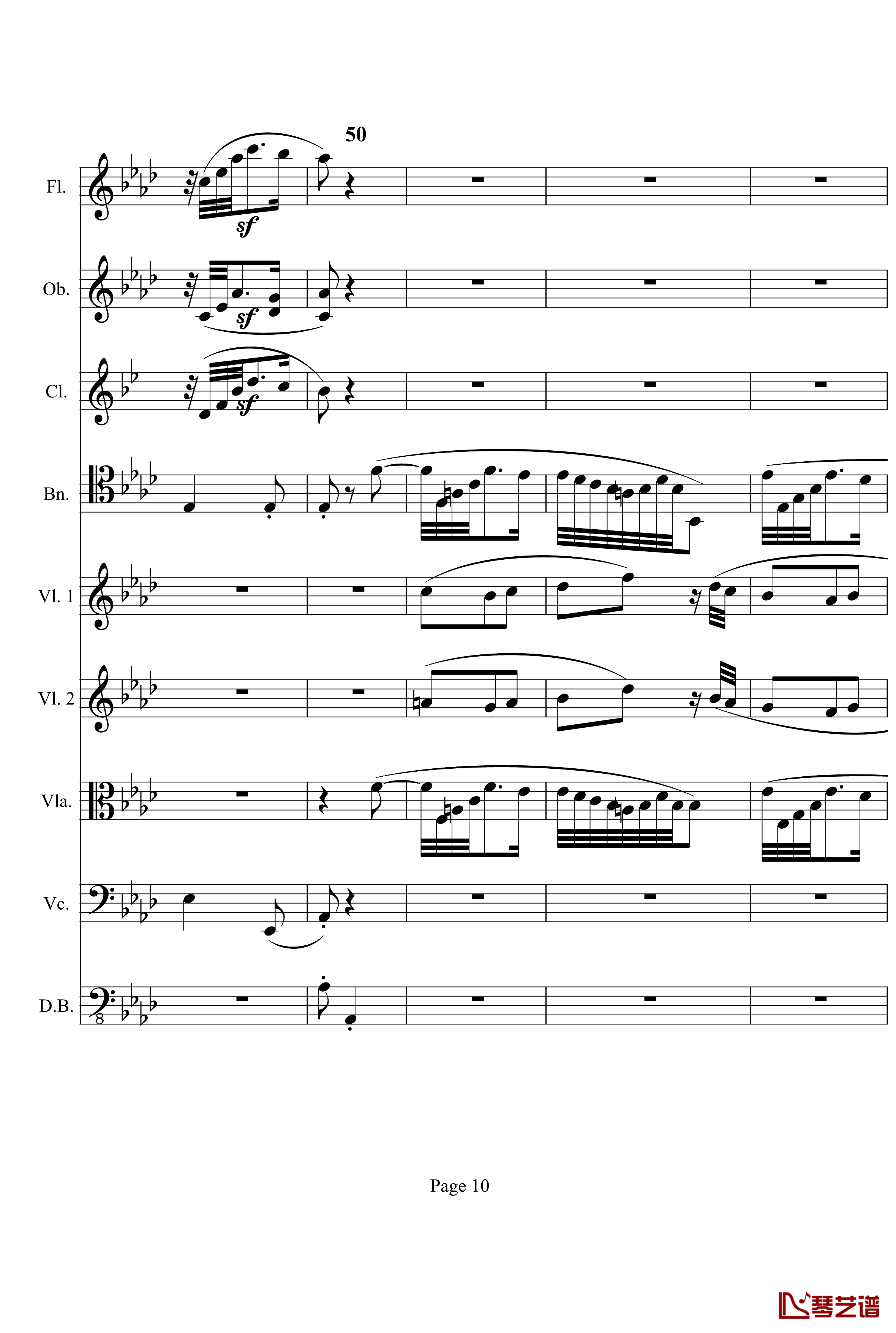 奏鸣曲之交响钢琴谱-第12首-Ⅰ-贝多芬-beethoven10