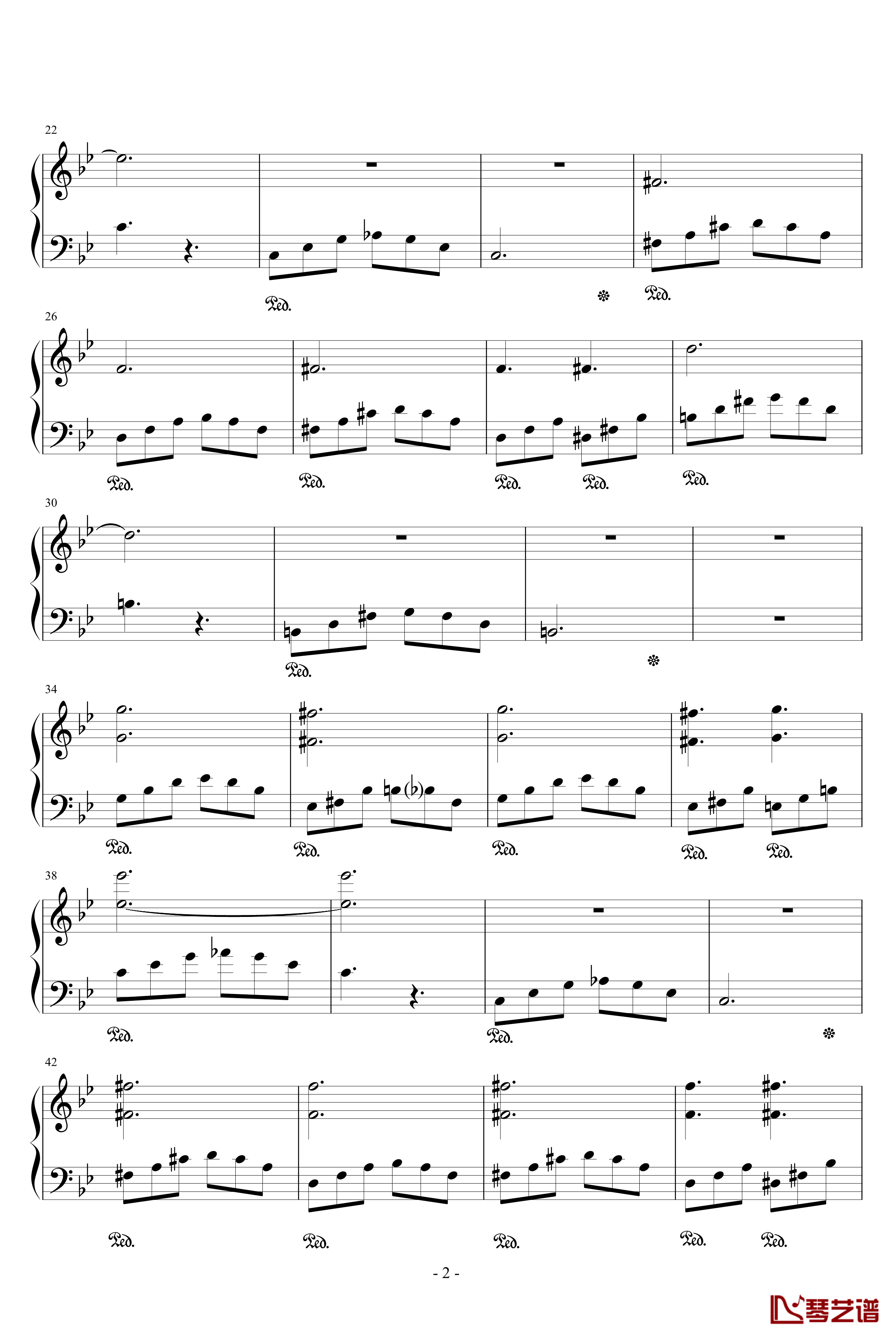 Sing钢琴谱-FFVII AC in-最终幻想2