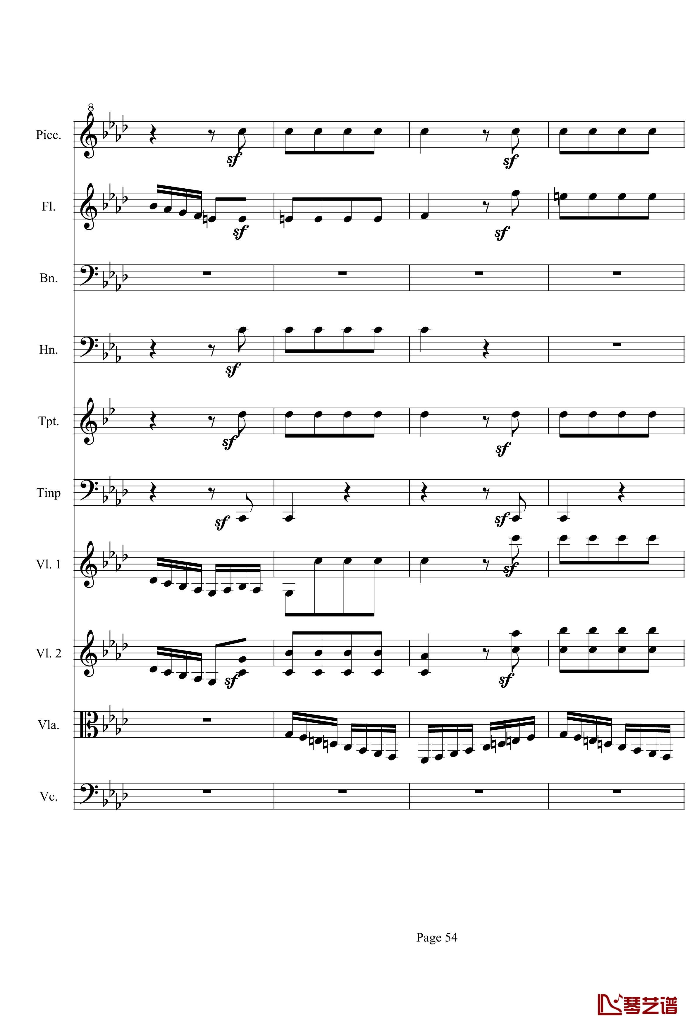 奏鸣曲之交响第23首Ⅲ钢琴谱--贝多芬-beethoven54