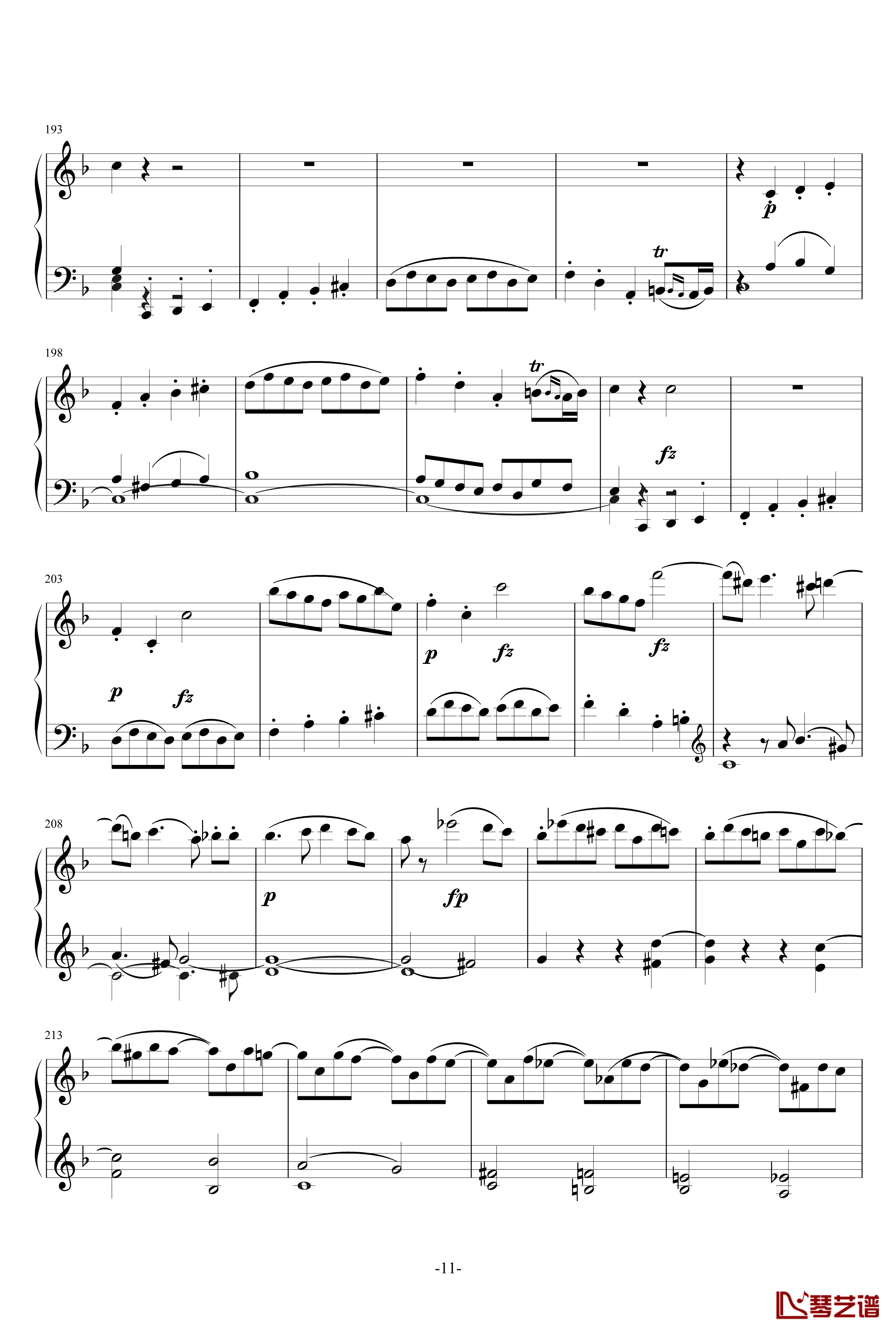 F大调奏鸣曲钢琴谱-莫扎特11