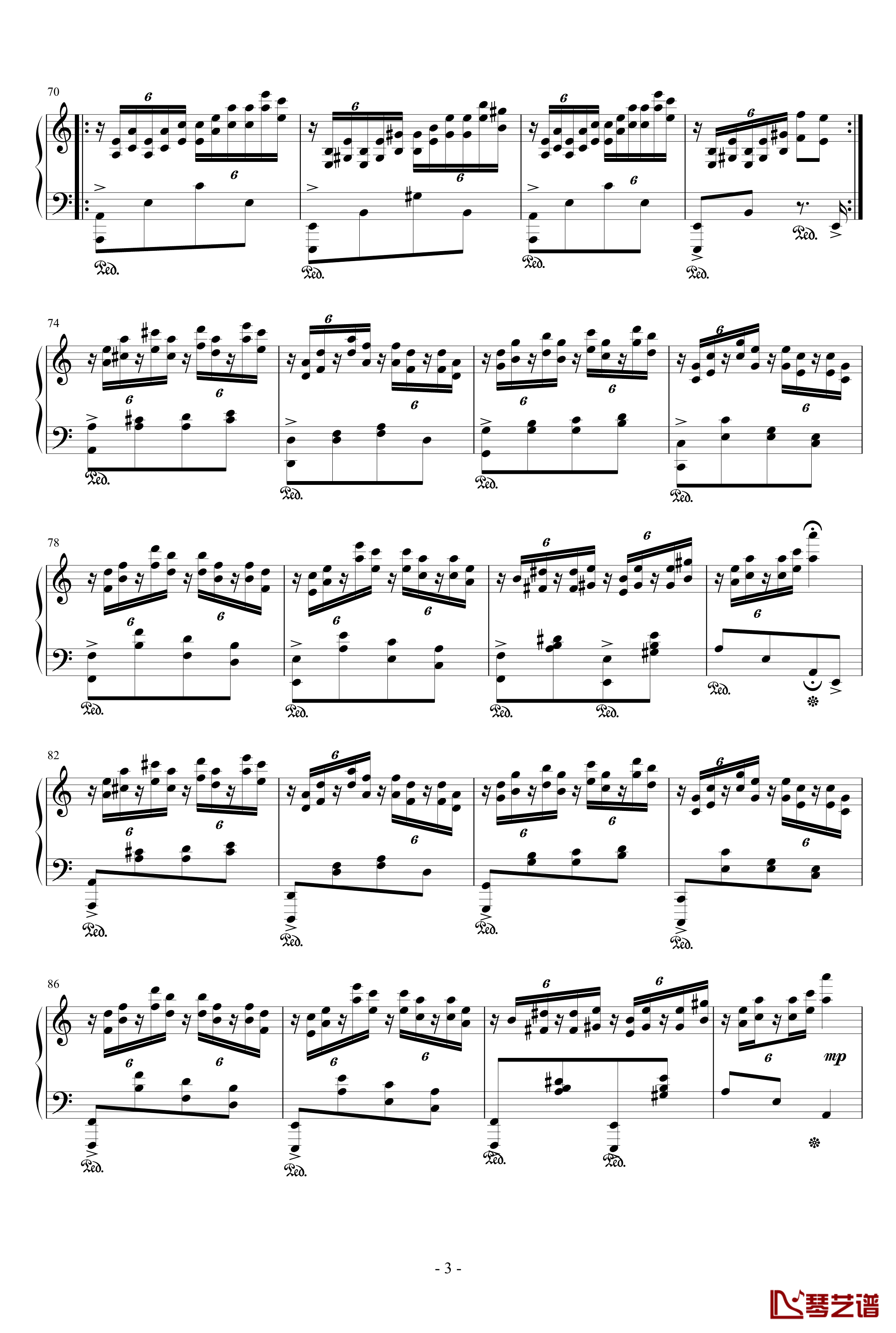 帕格尼尼飞絮曲钢琴谱-Paganini / PagRag-马克西姆-Maksim·Mrvica3