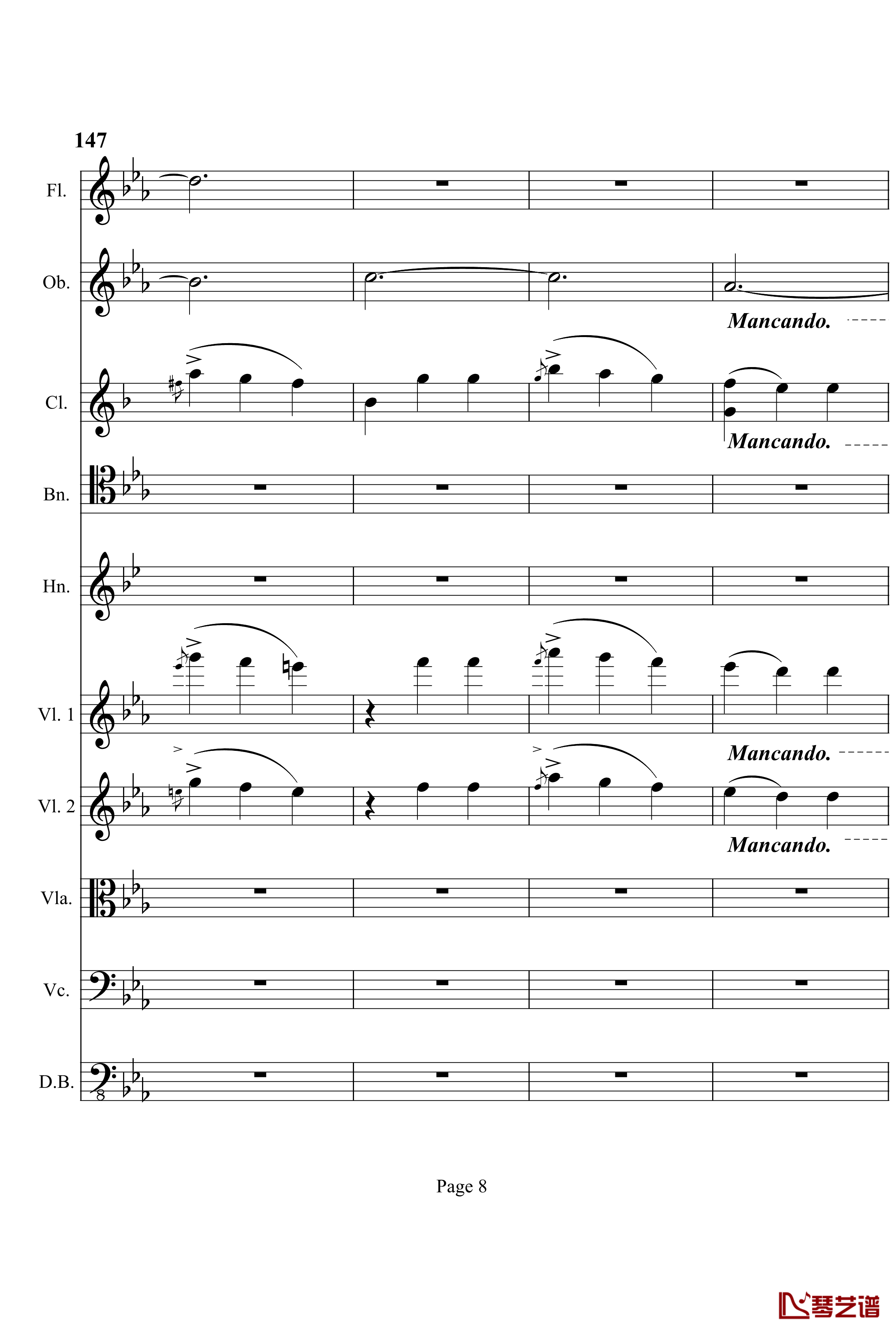 奏鸣曲之交响钢琴谱-第4首-Ⅲ-贝多芬-beethoven8