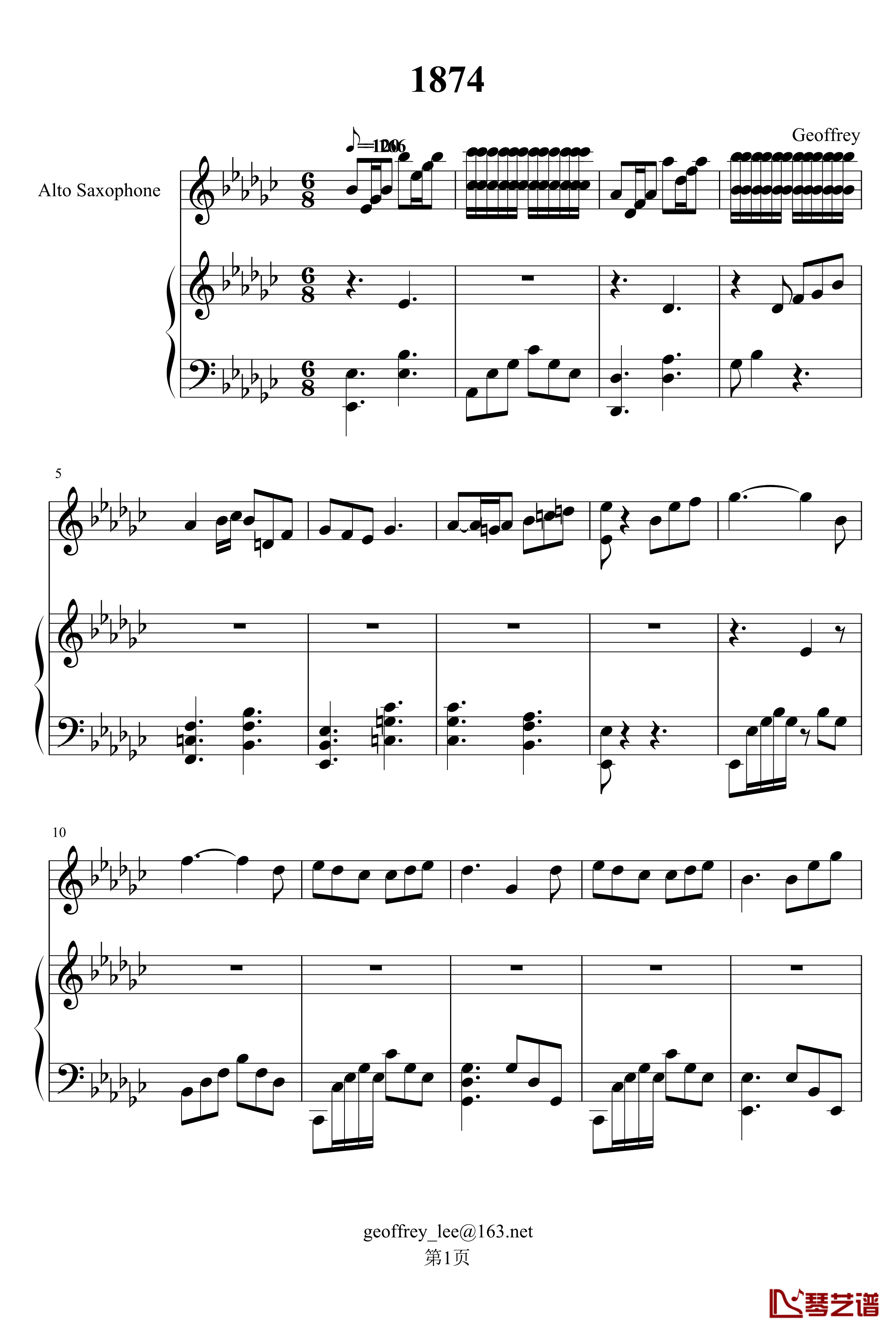 1874钢琴谱-陈奕迅1