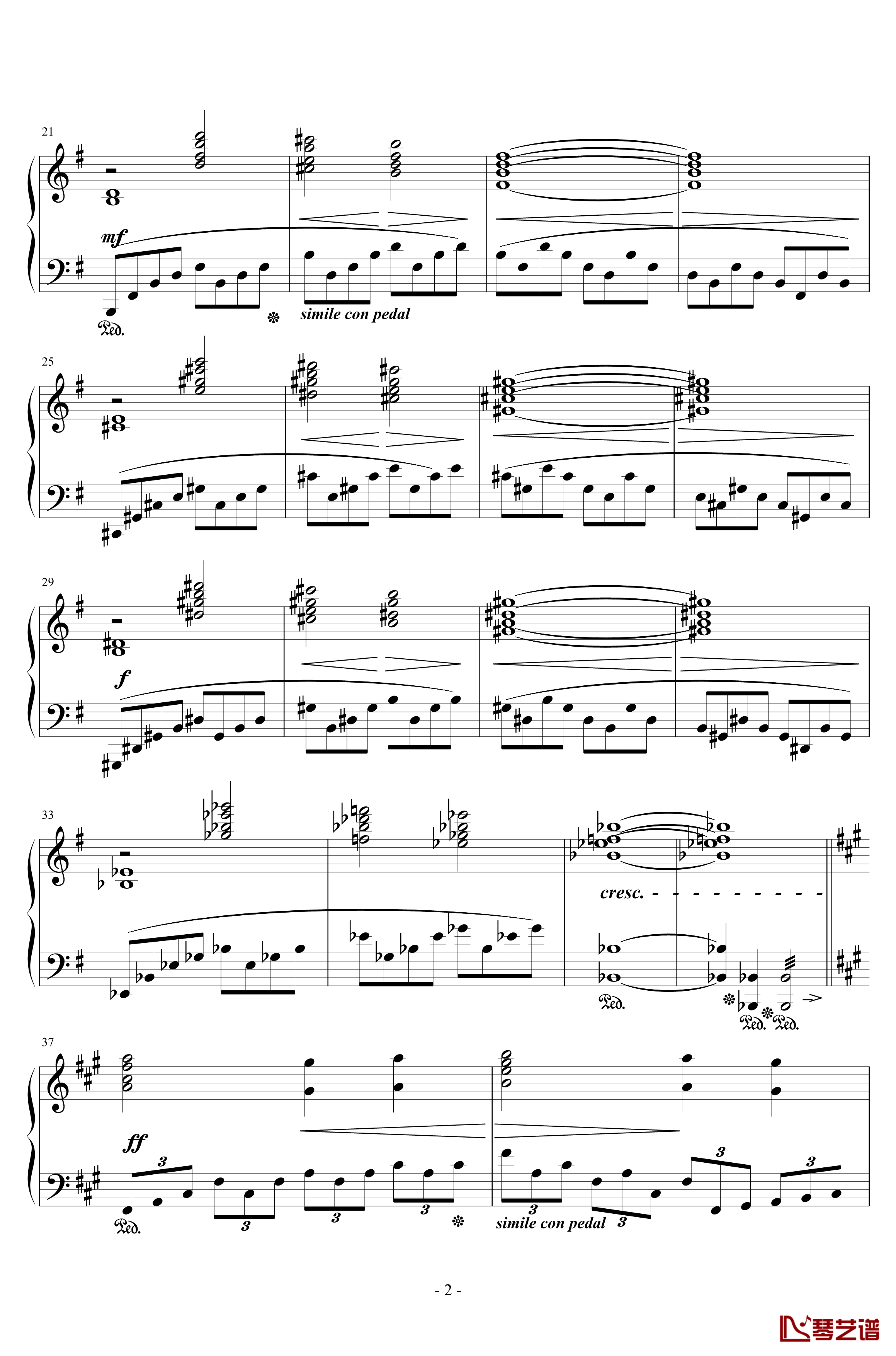 FFXI钢琴谱-故事主题-最终幻想2