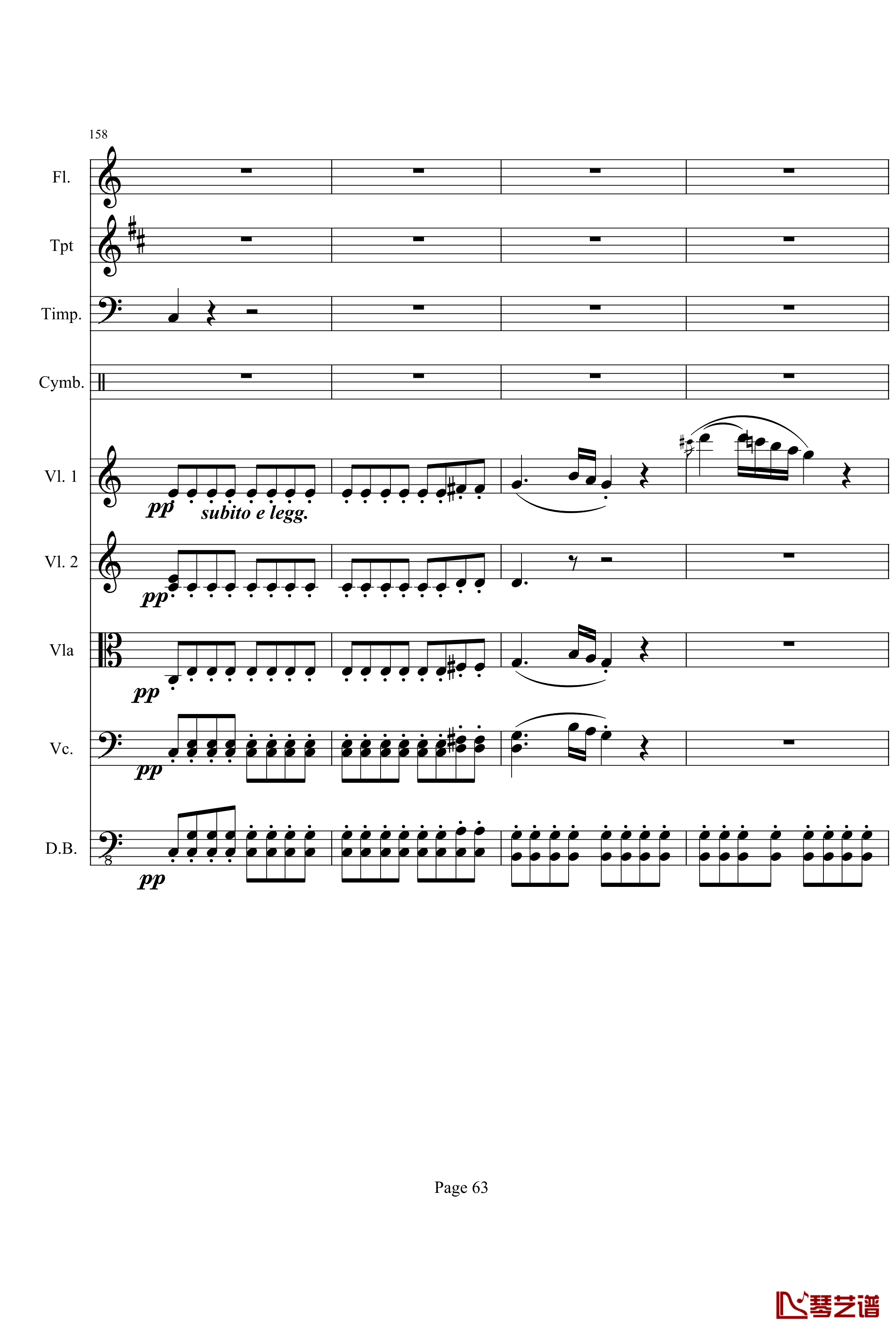 奏鸣曲之交响钢琴谱-第21-Ⅰ-贝多芬-beethoven63
