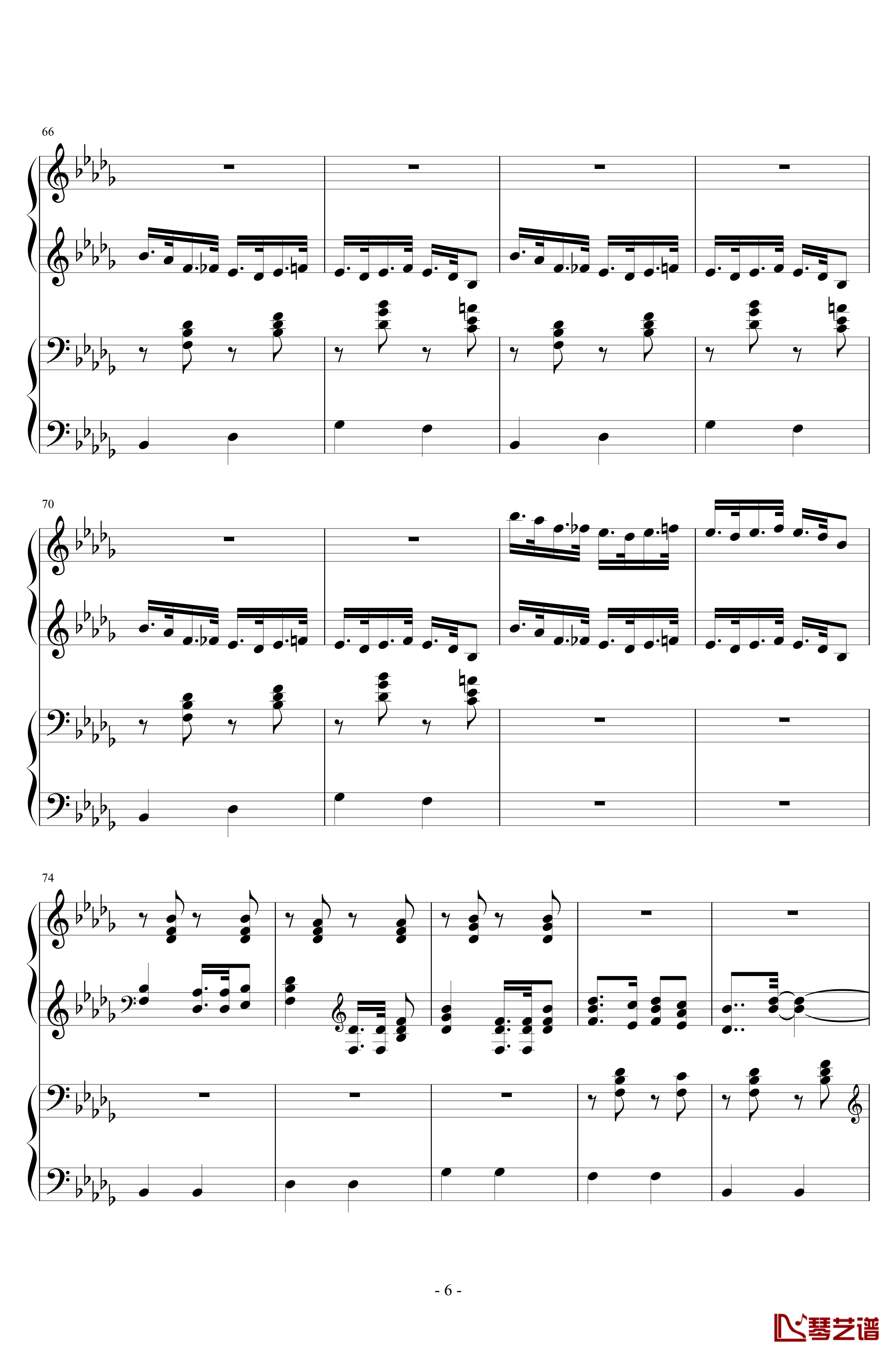マインドブランド钢琴谱-足首版6
