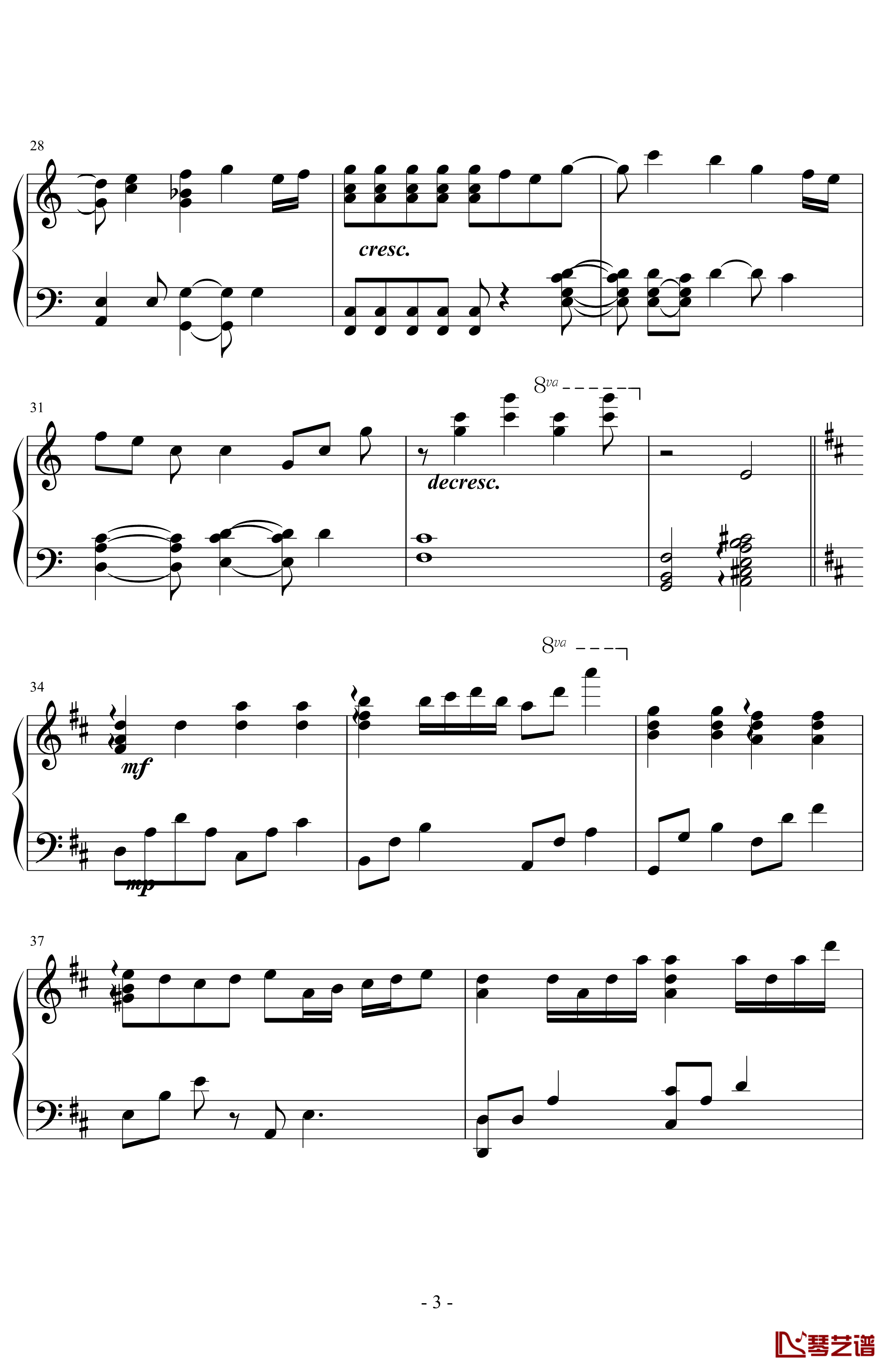 小星星幻想曲钢琴谱-V.K克3