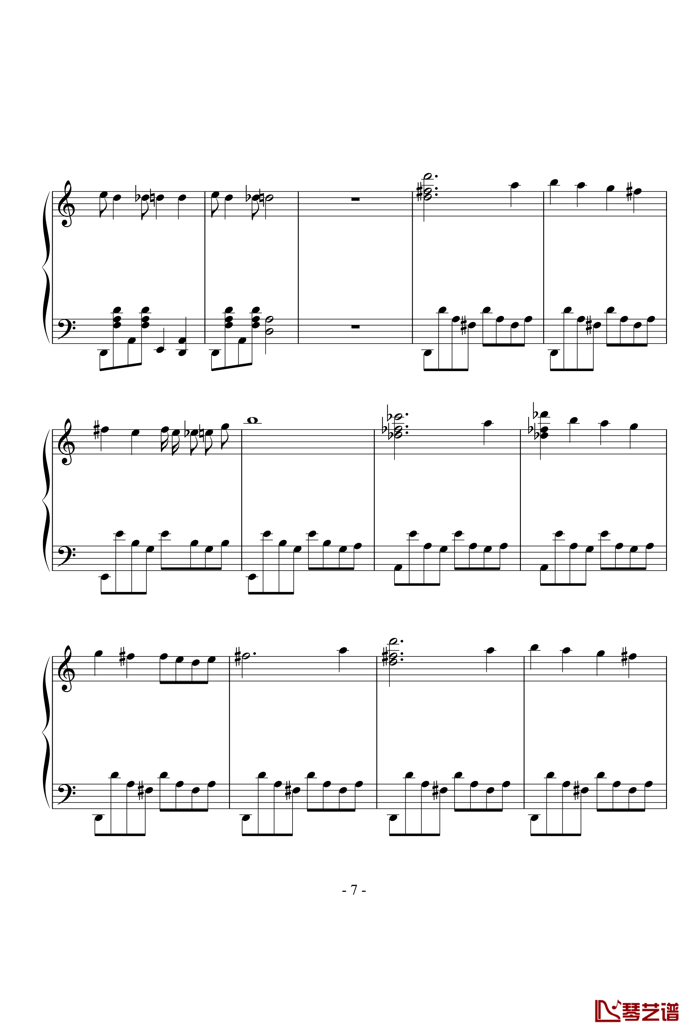 zarda钢琴谱-世界名曲7