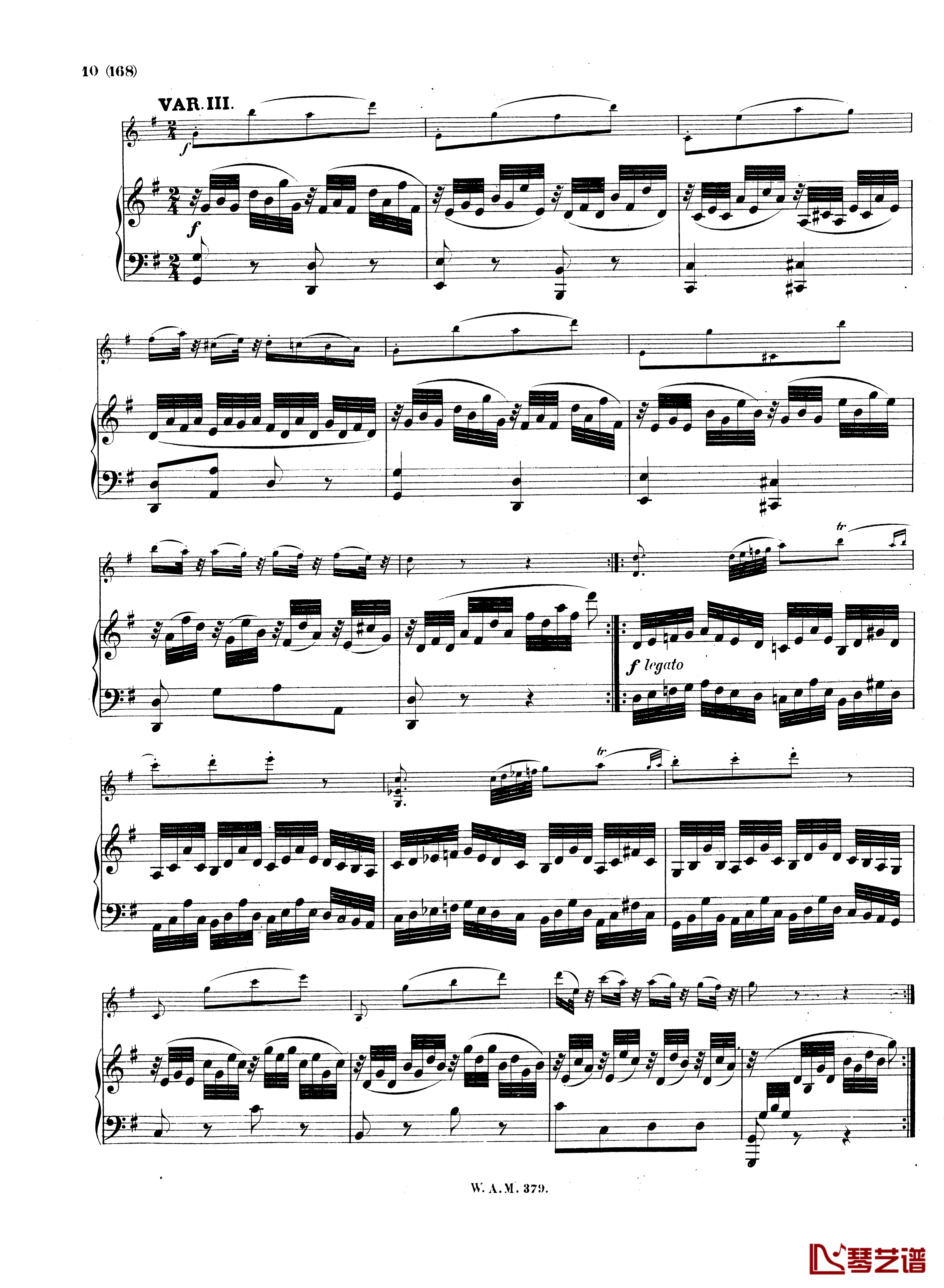 G大调小提琴奏鸣曲K.379钢琴谱-莫扎特9