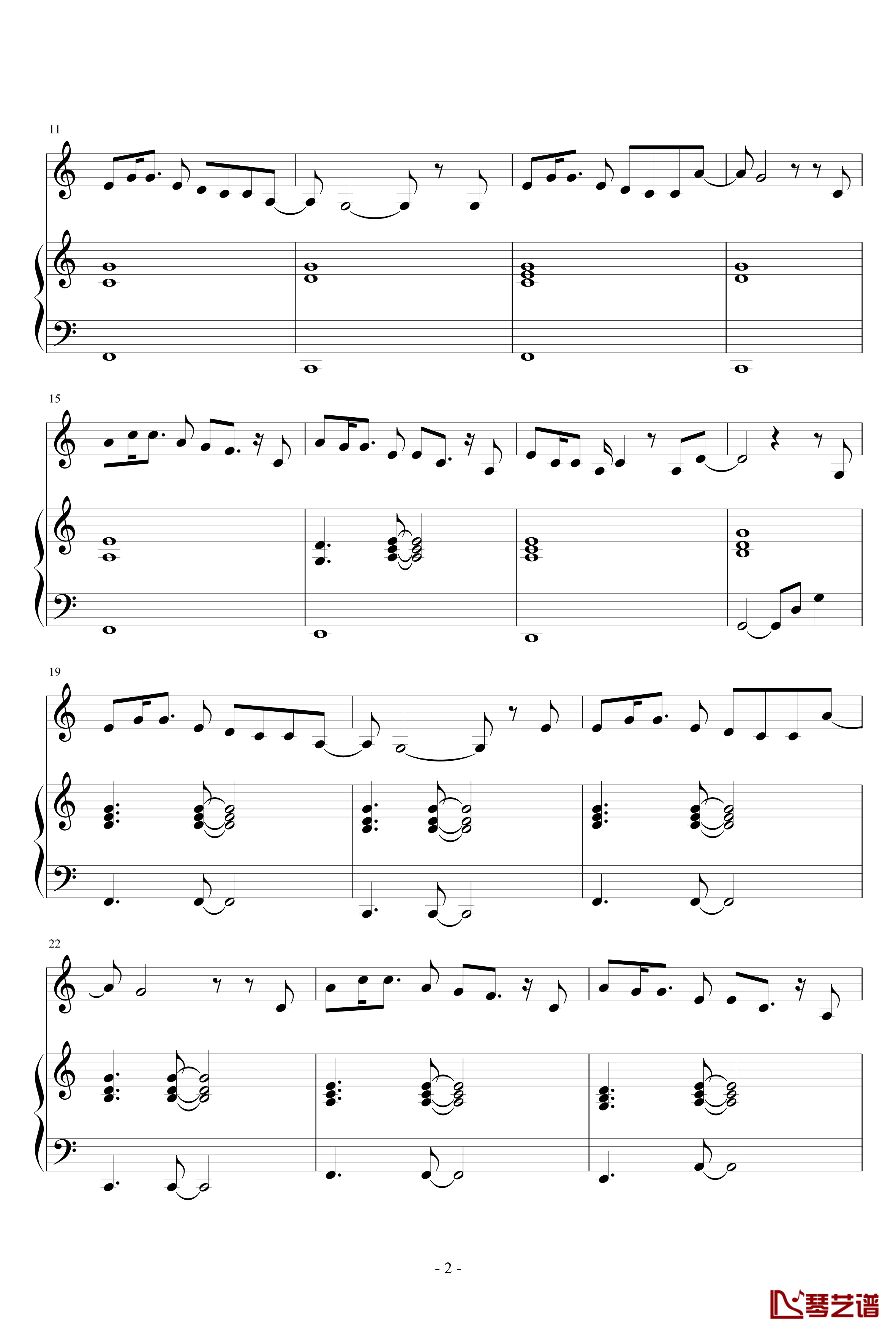 18钢琴谱-邓紫棋2