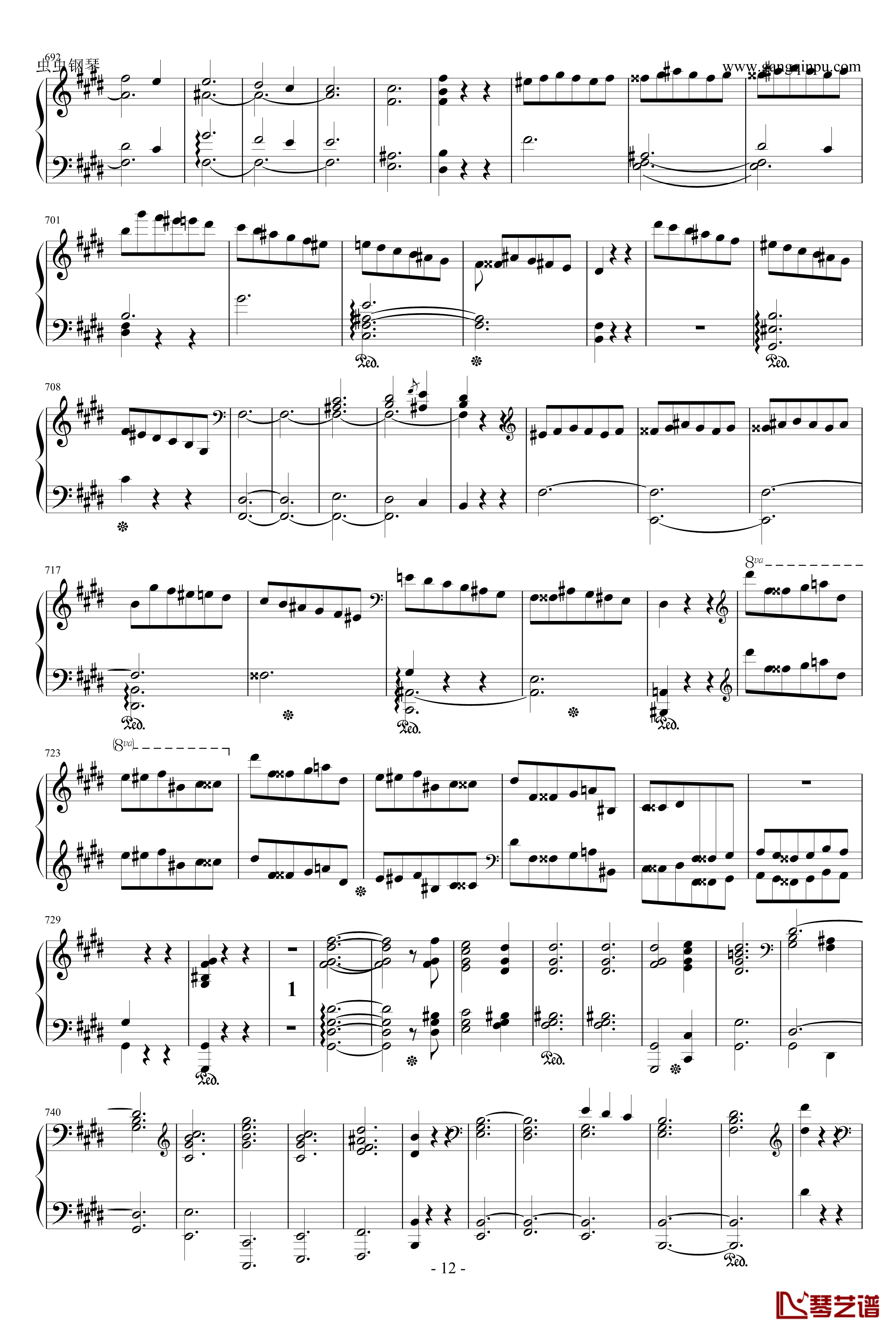 Scherzo in E Major钢琴谱-肖邦E大调谐谑曲 Op.54-chopin12