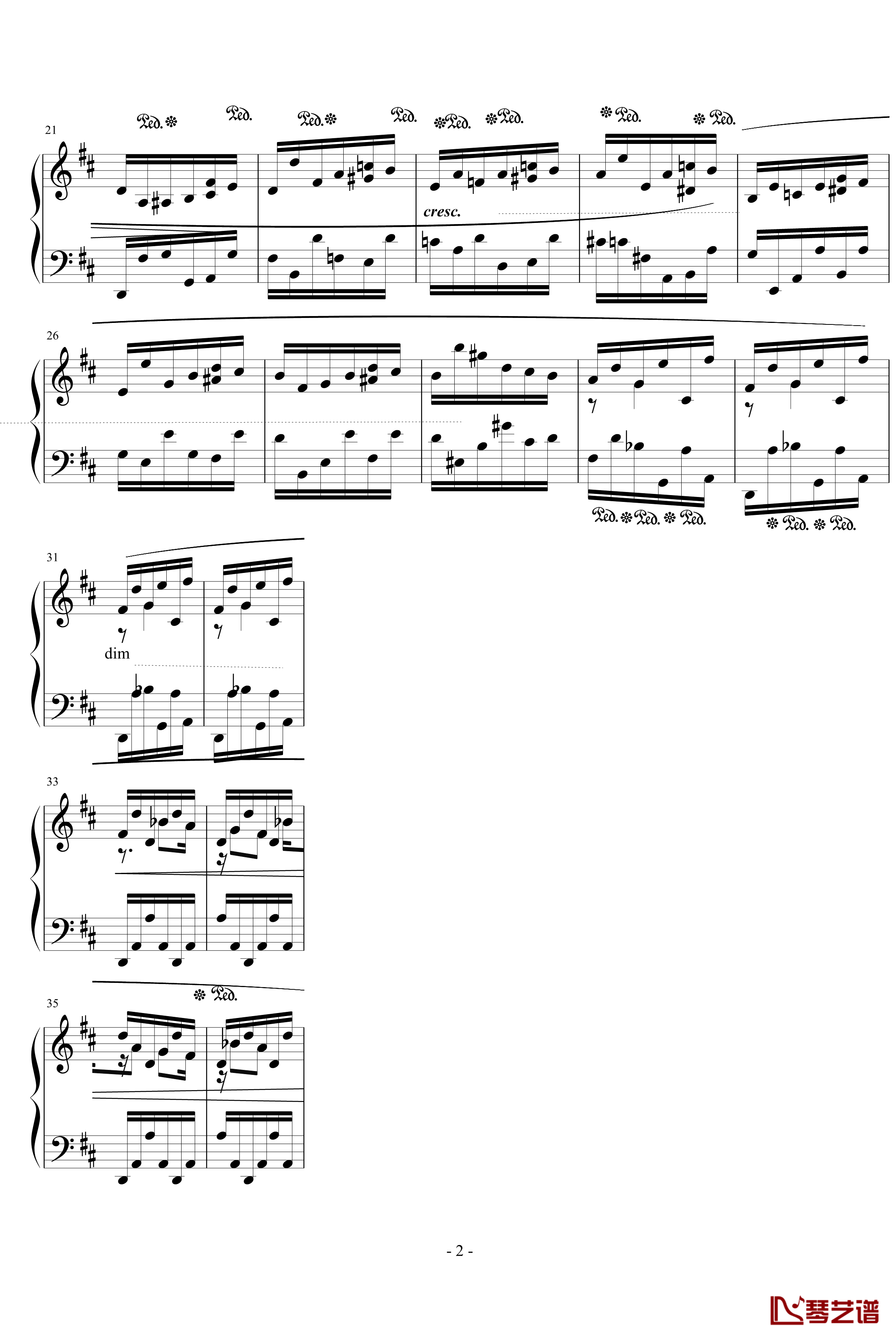 D大调前奏曲钢琴谱-肖邦-chopin2