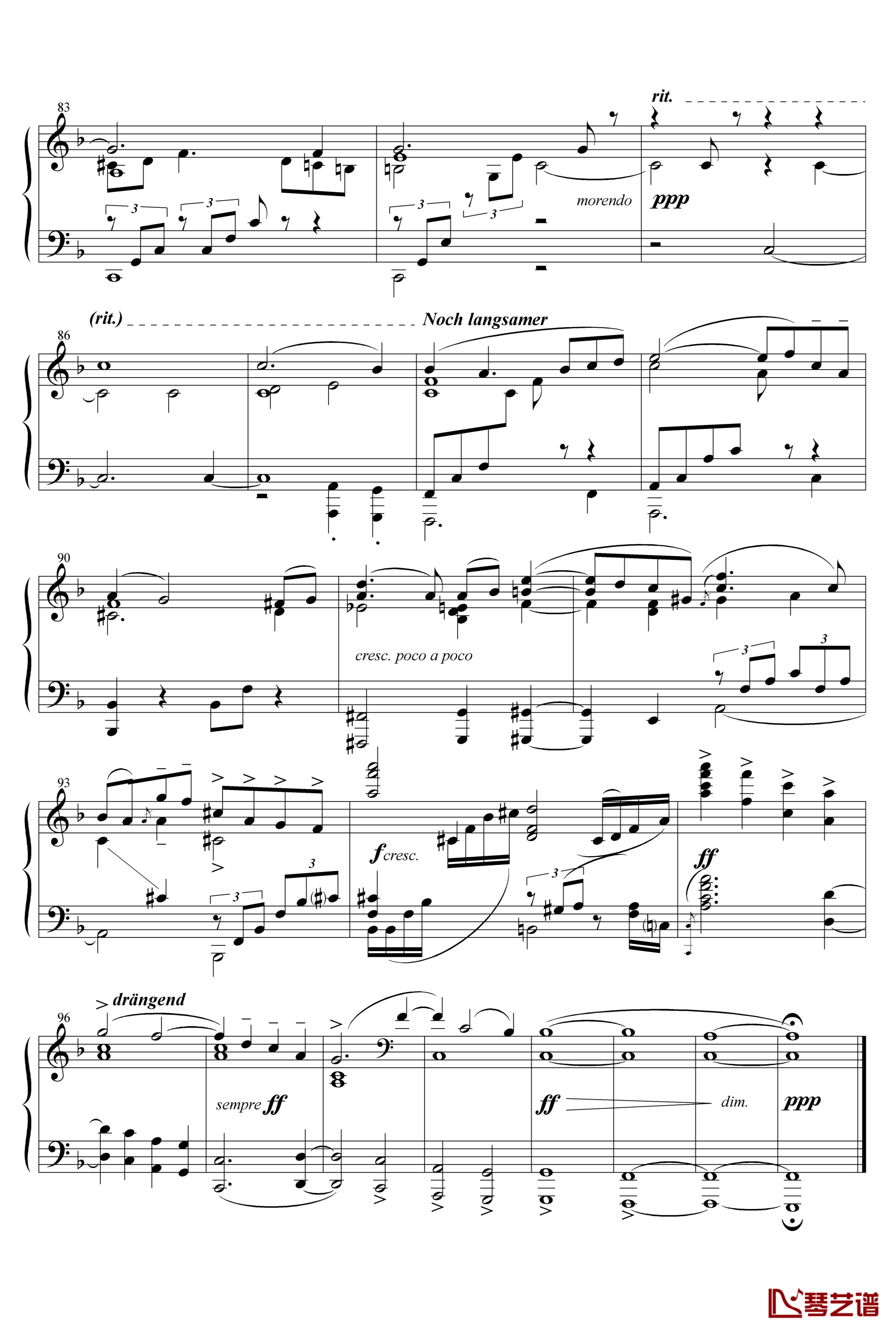 升c小调第五交响曲钢琴谱-第四乐章-小柔板-马勒-Z.D.Lin6