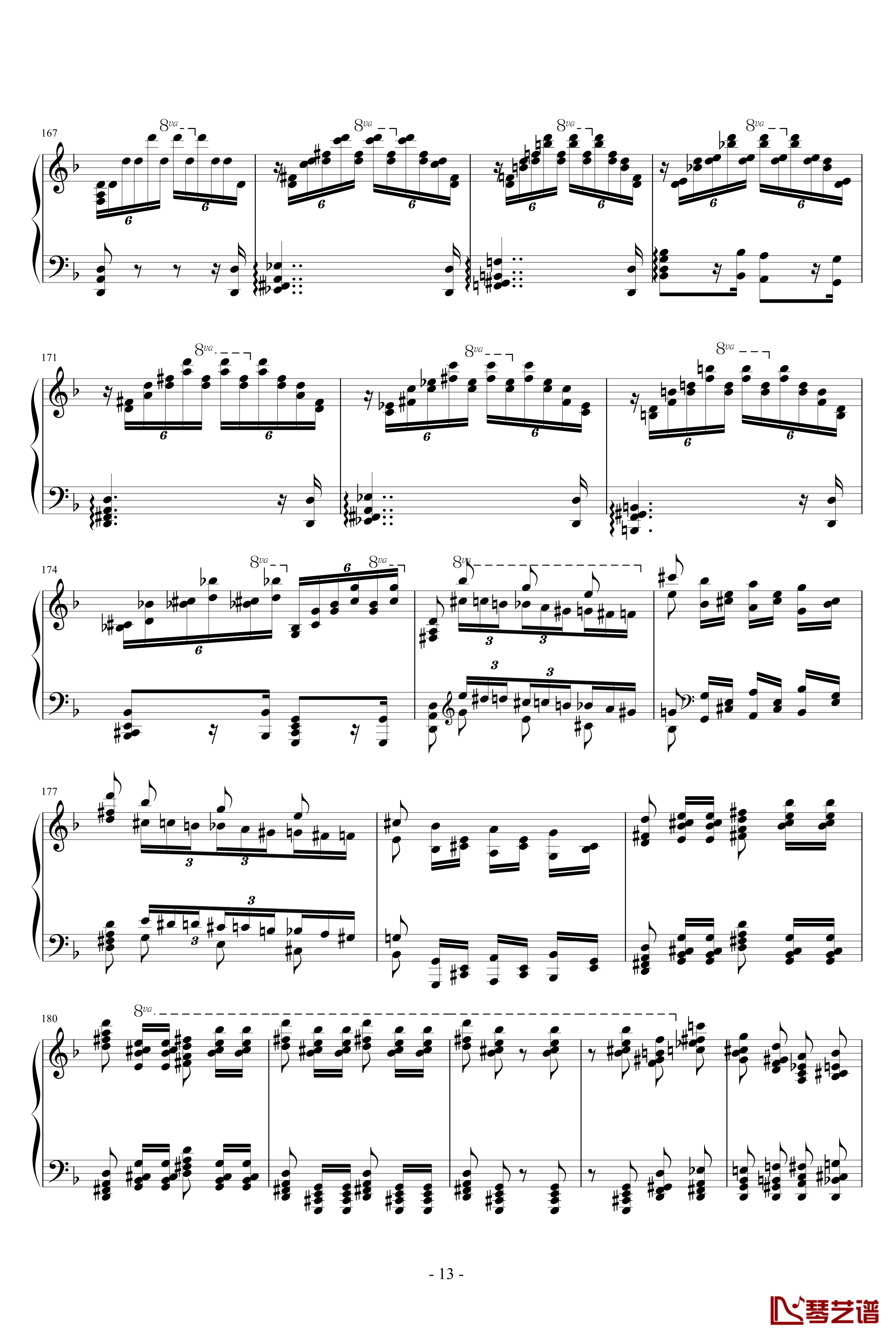 Mazeppa钢琴谱-超技练习曲第4首-李斯特13