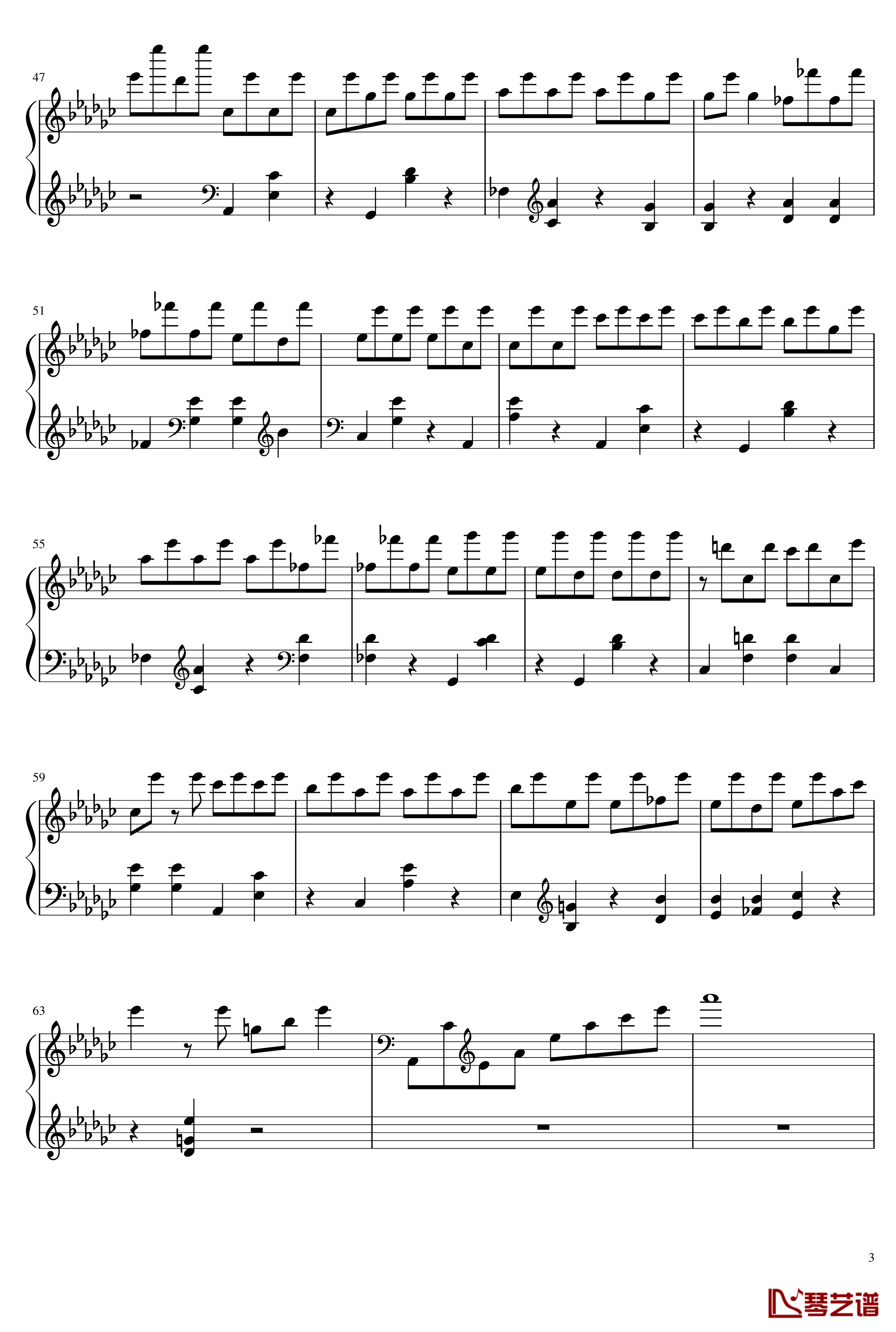 星星钟钢琴谱-钢琴块23
