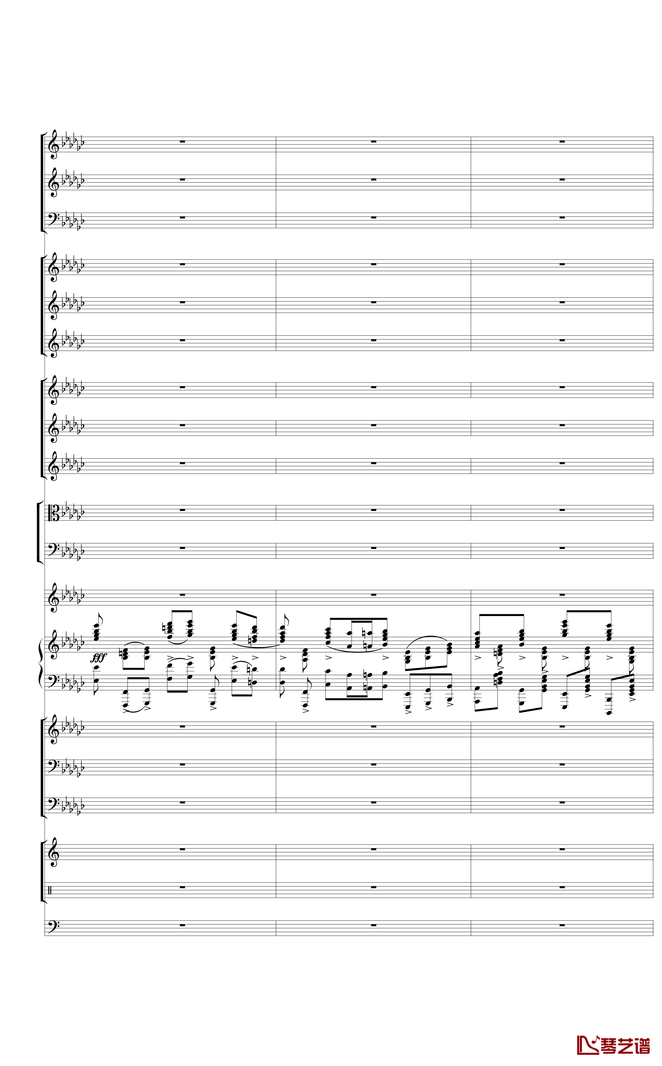 Piano Concerto No.3 in E Flat minor,I钢琴谱-热情而辉煌39
