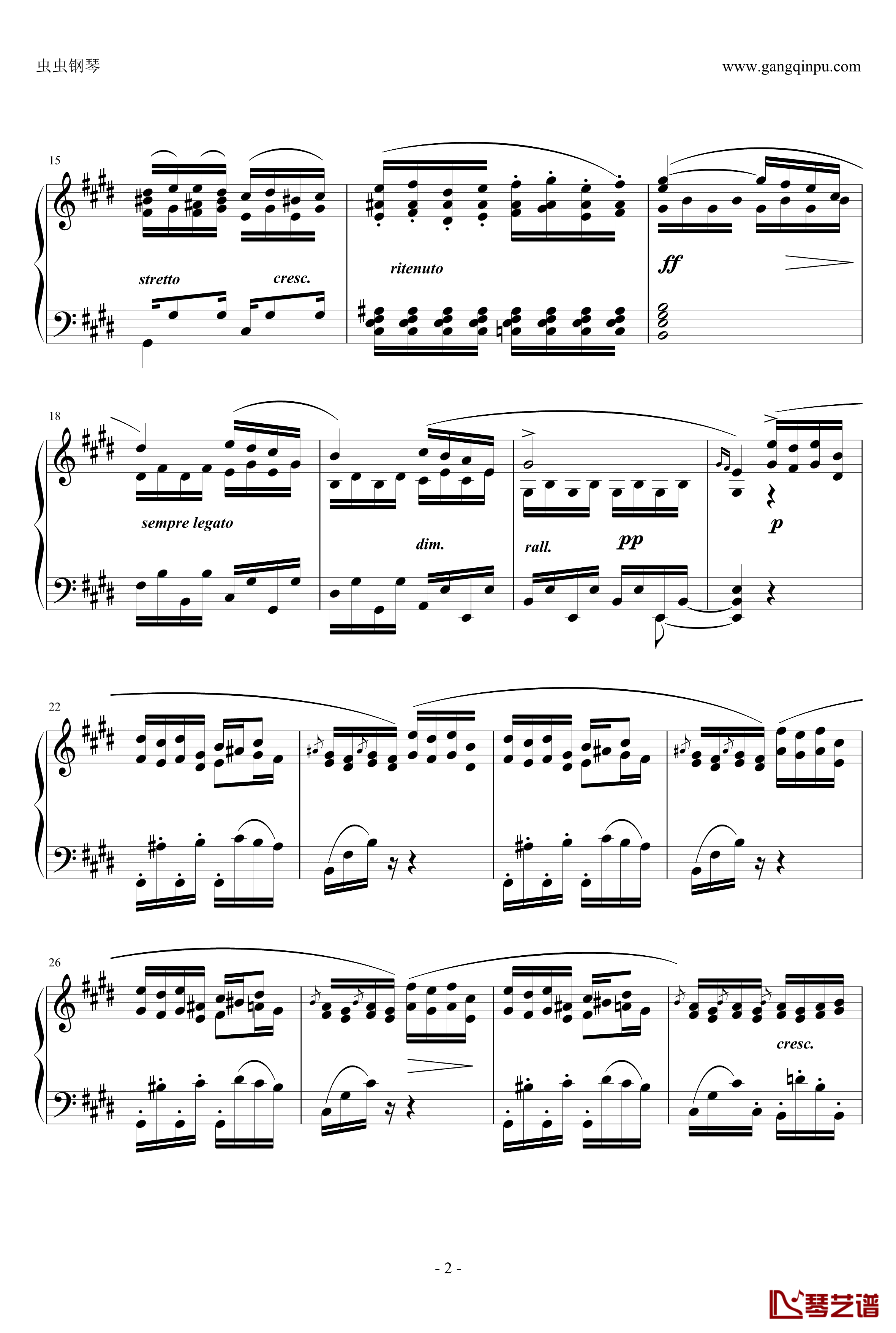 肖邦练习曲钢琴谱-Etude OP.10 NO.3-肖邦-chopin2