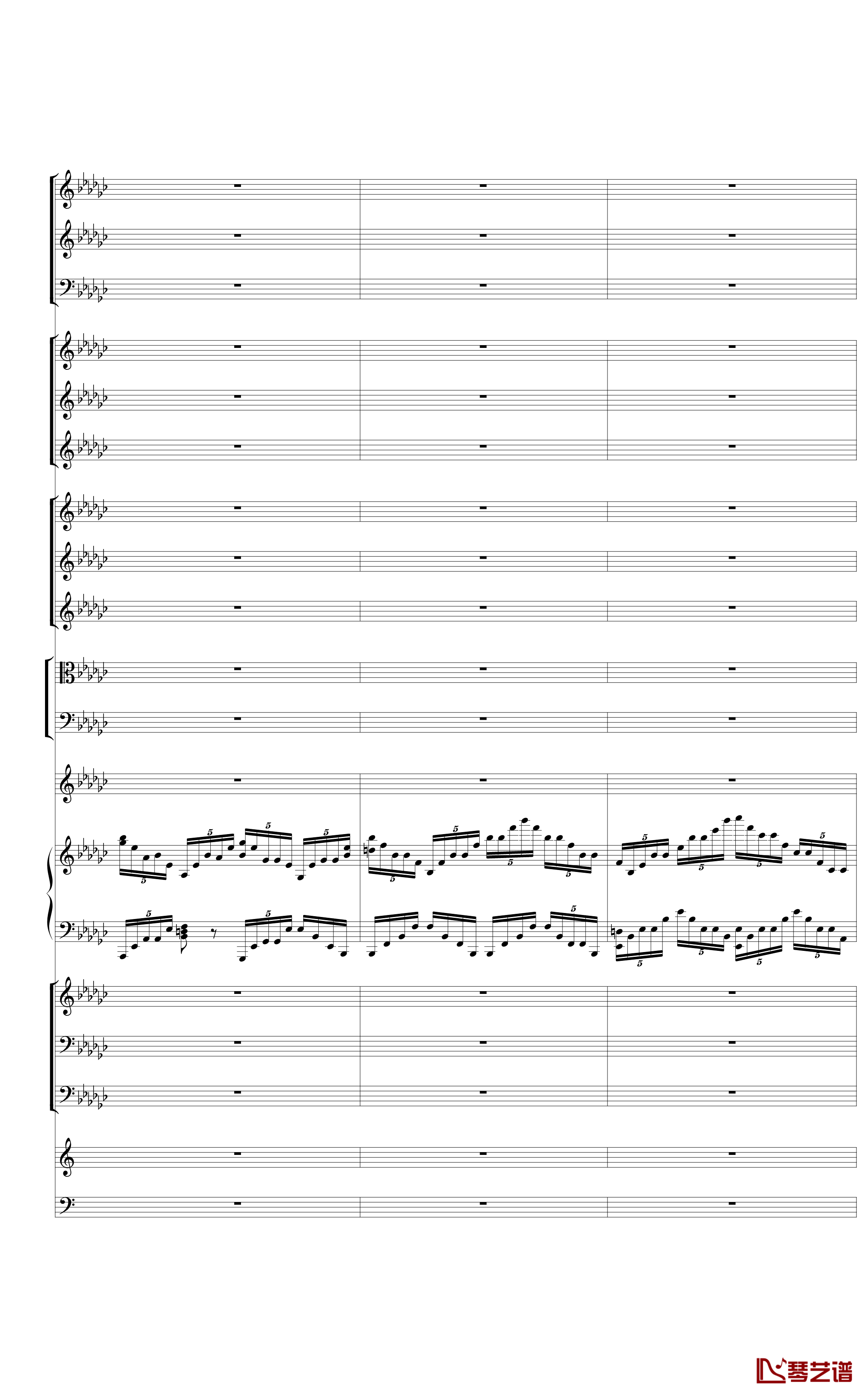 Piano Concerto No.3 in E Flat minor,I钢琴谱-热情而辉煌14