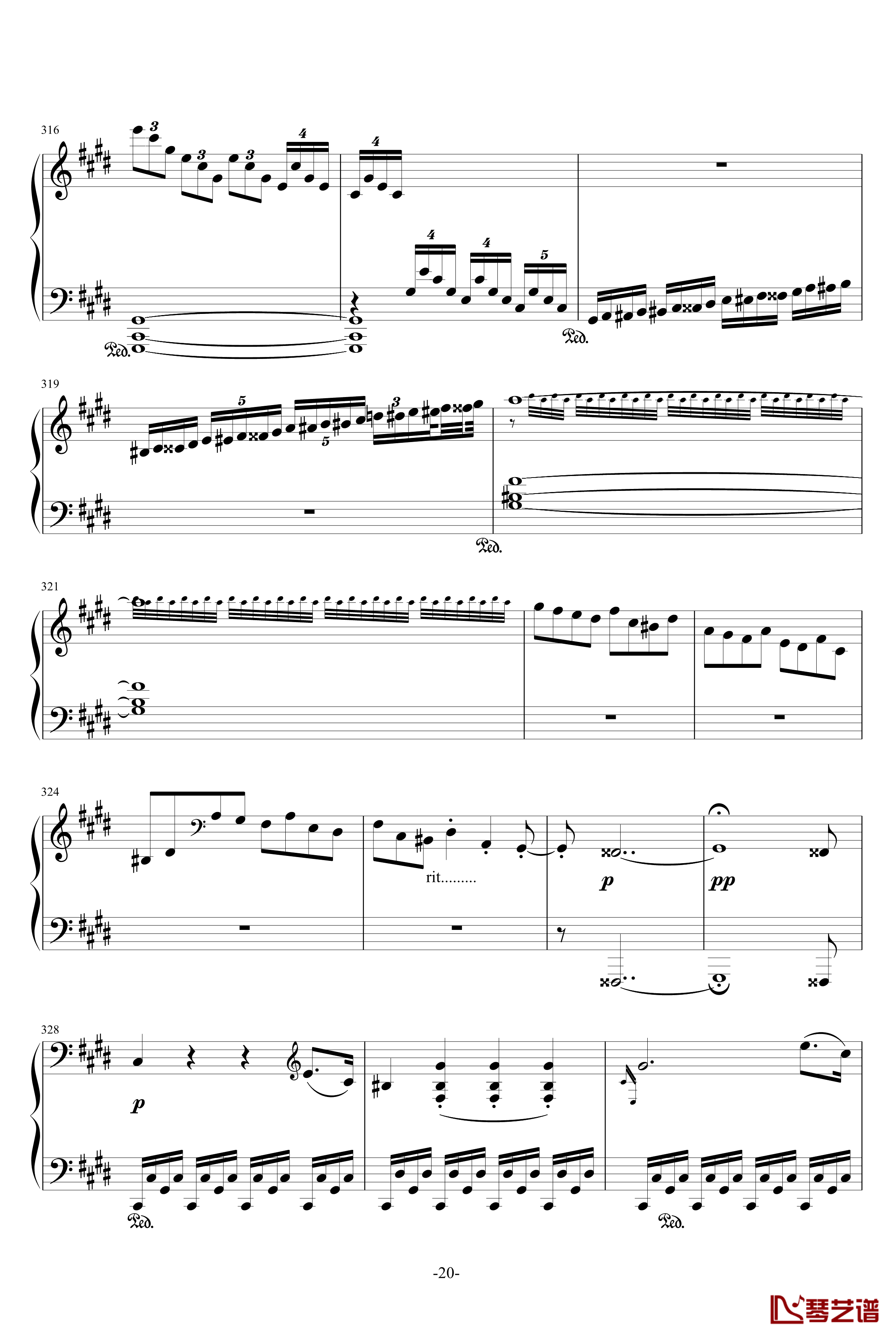 月光奏鸣曲钢琴谱-1，2，3乐章-贝多芬-beethoven20