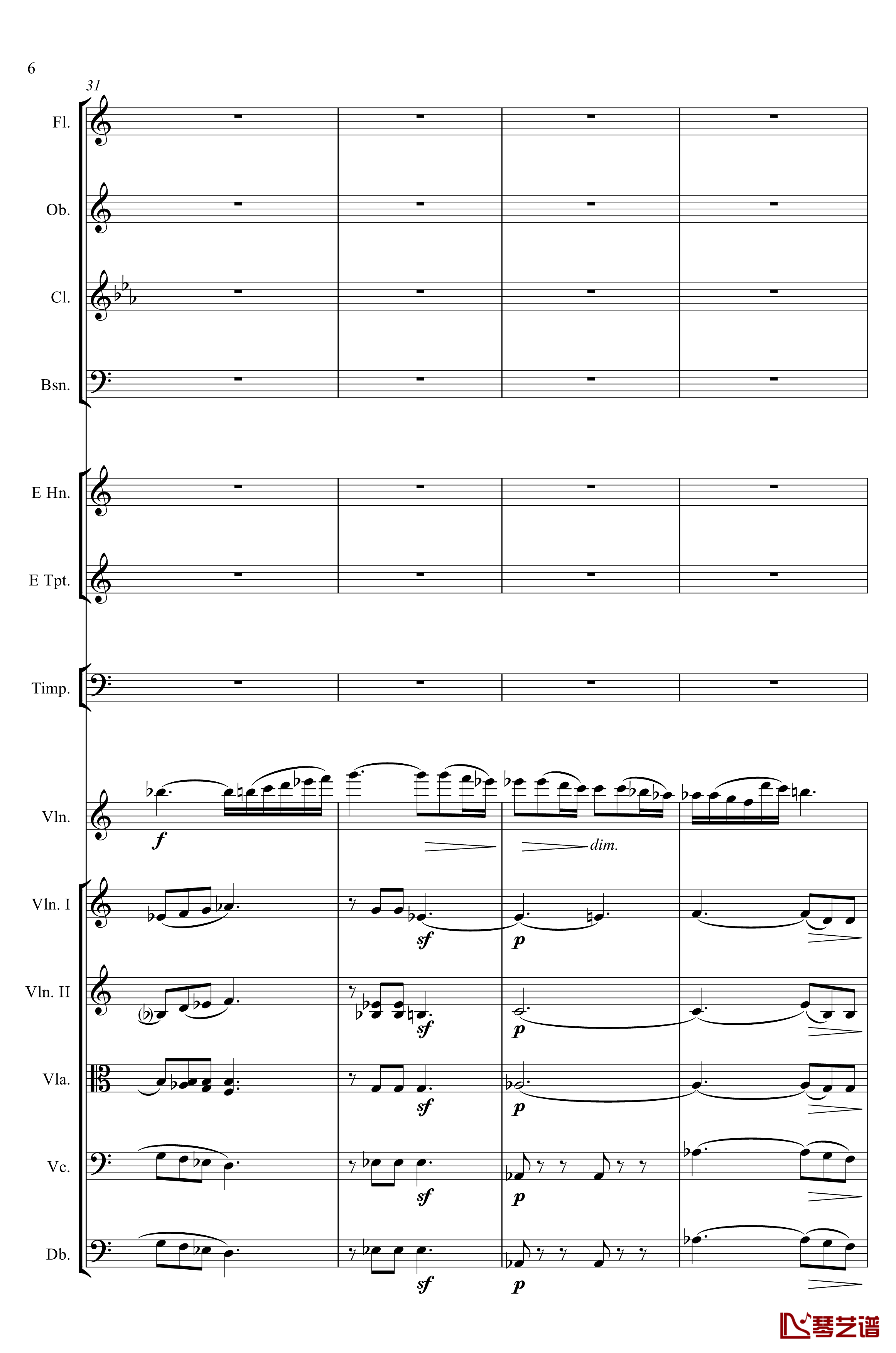 e小调小提琴协奏曲Op.64钢琴谱-第二乐章-Felix Mendelssohn6