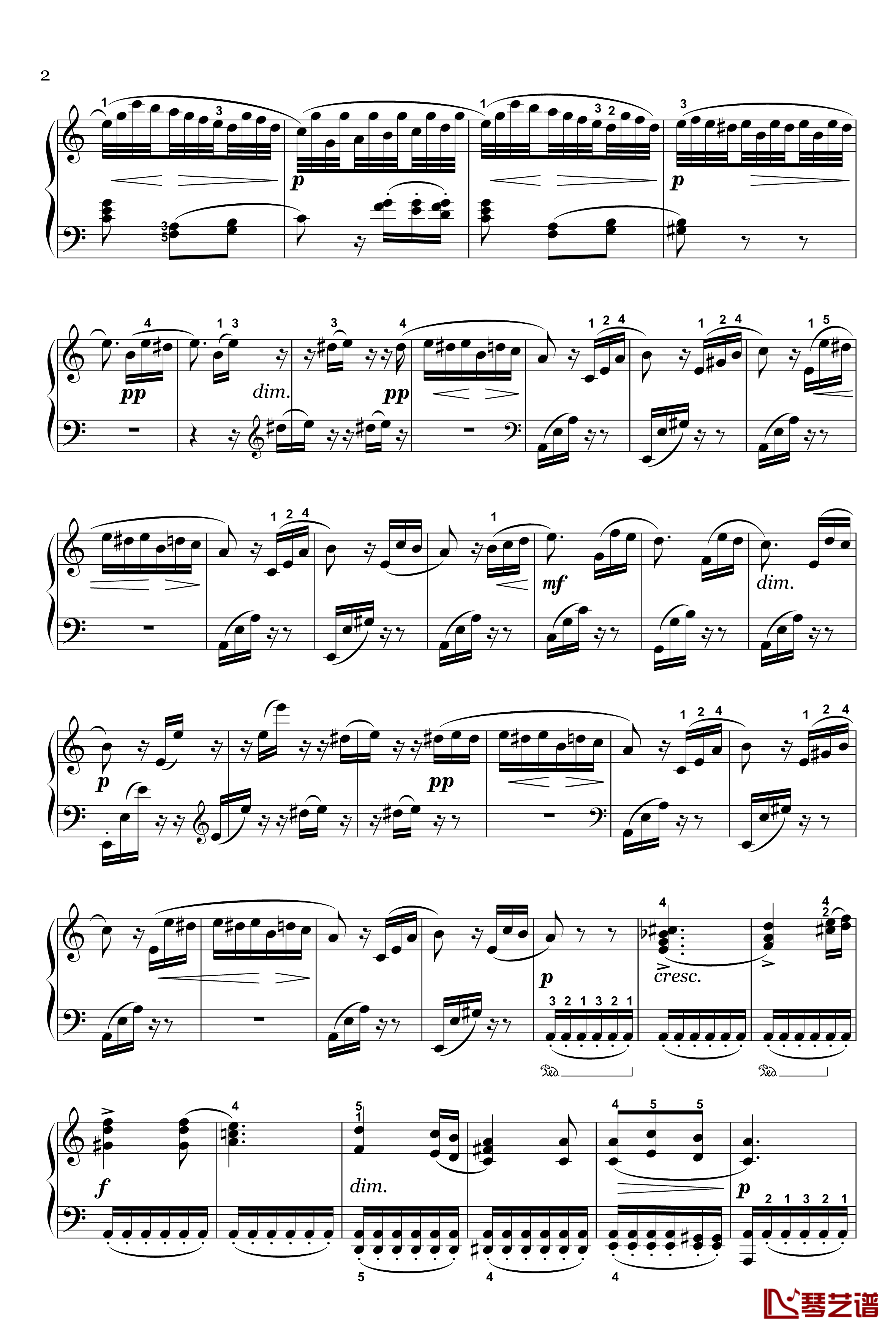 致爱丽丝钢琴谱-贝多芬-beethoven2