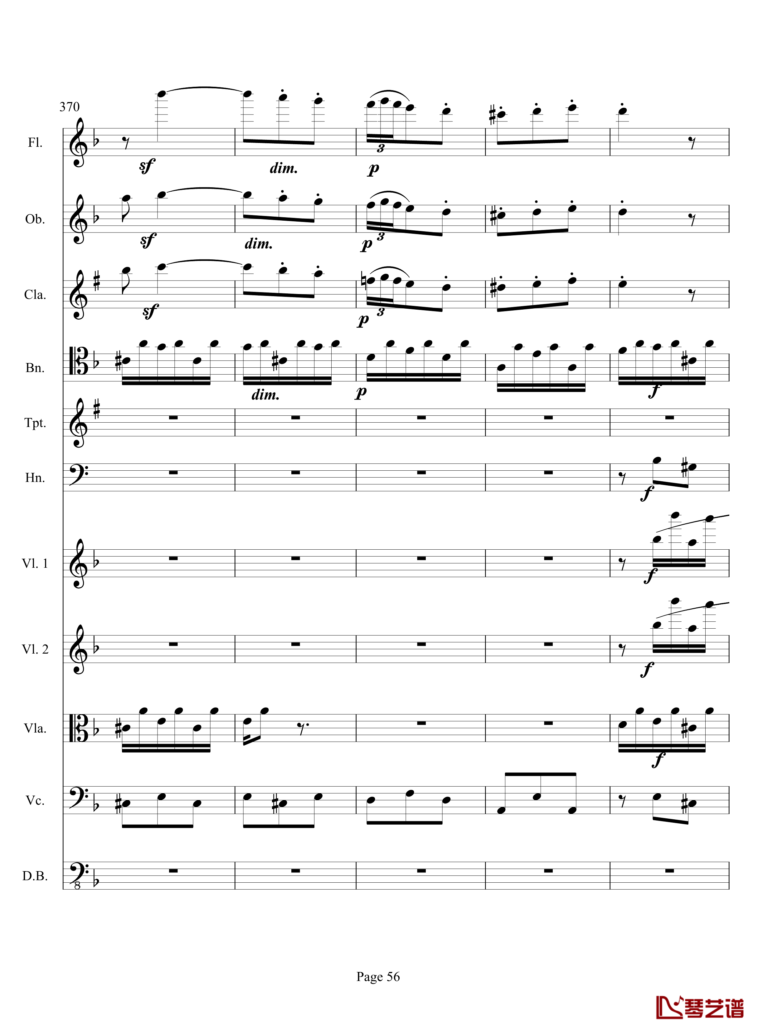 奏鸣曲之交响钢琴谱-第17首-Ⅲ-贝多芬-beethoven56