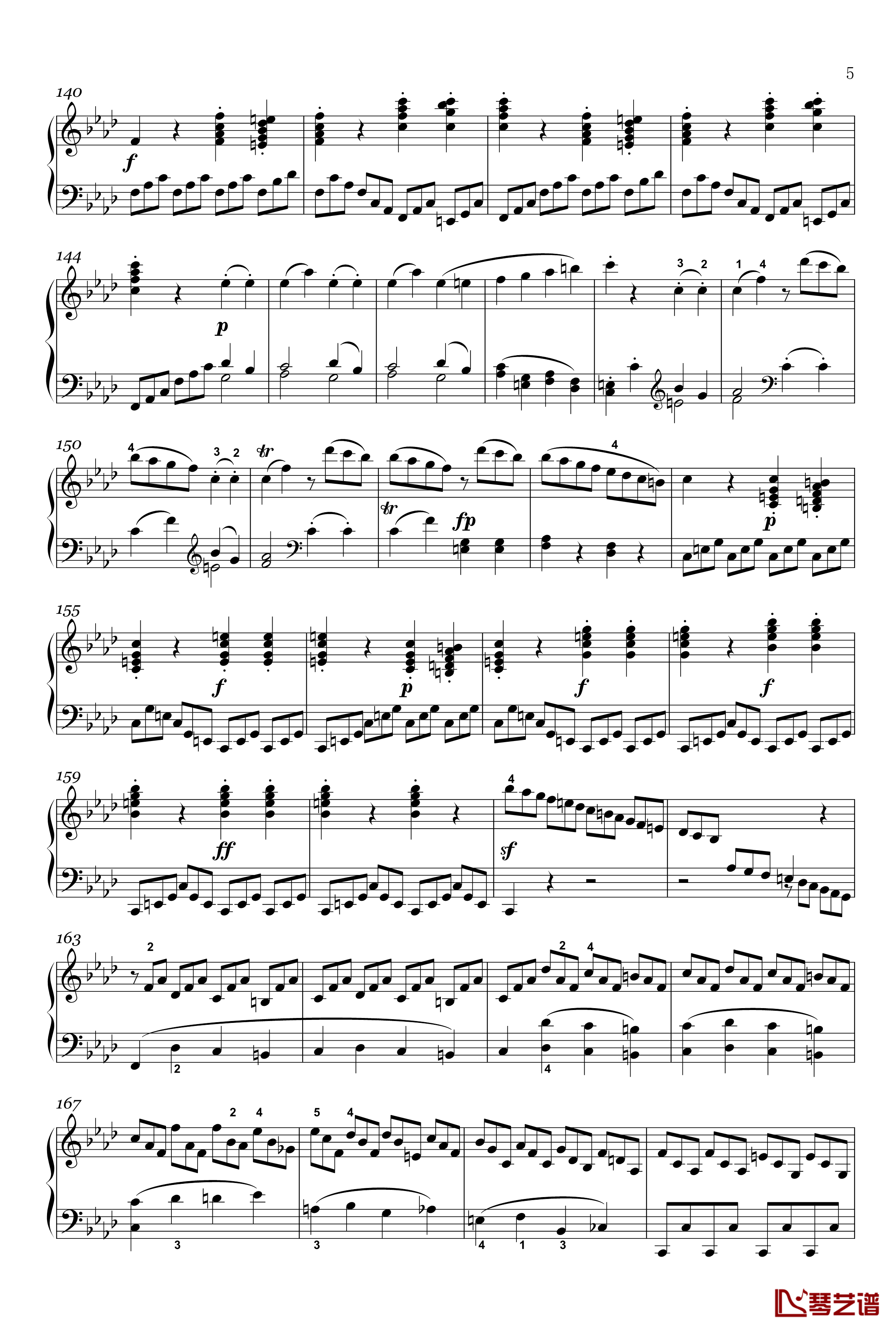 奏鸣曲钢琴谱-op-2-1-第四乐章-贝多芬-beethoven5