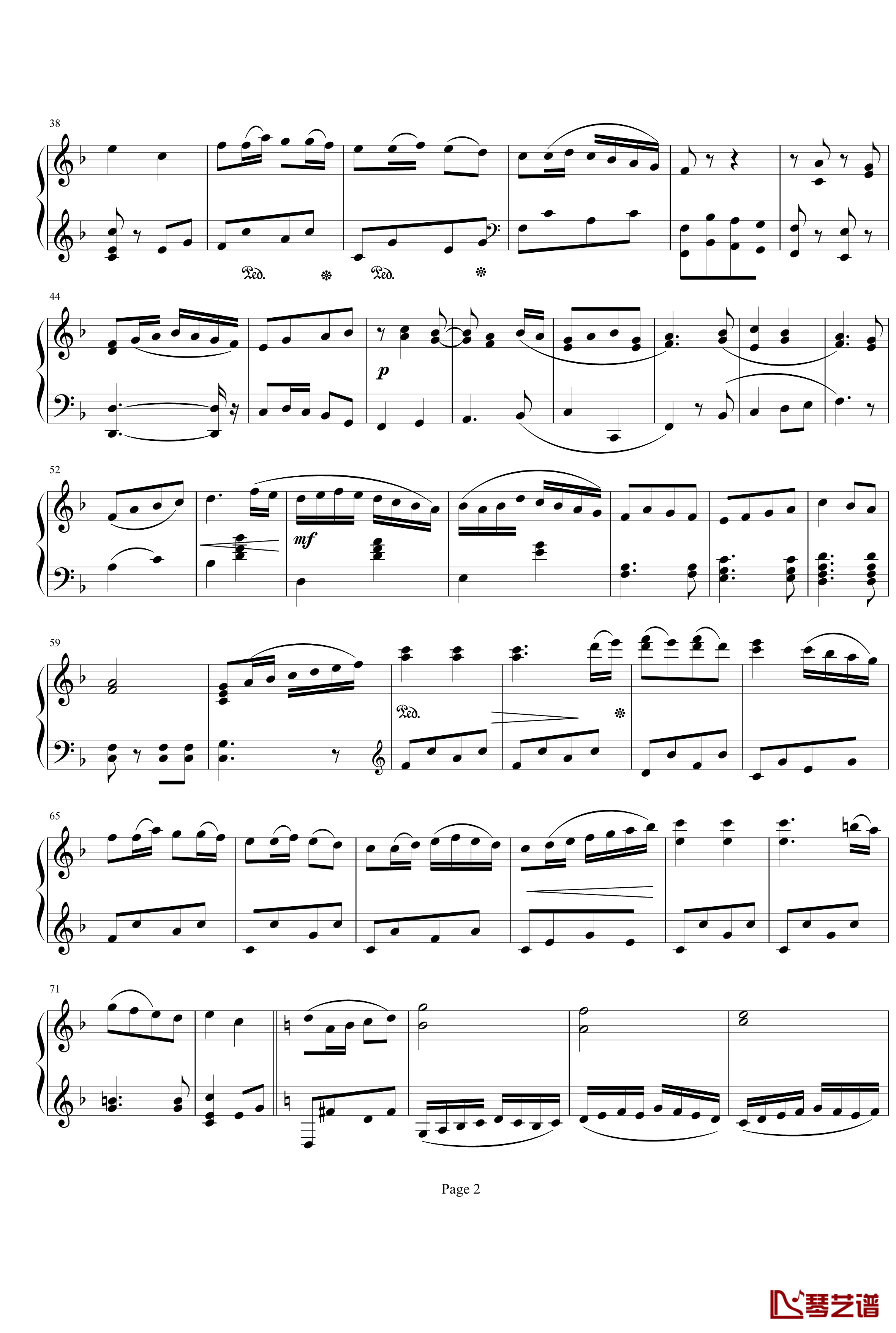钢琴奏鸣曲1钢琴谱-项道荣2
