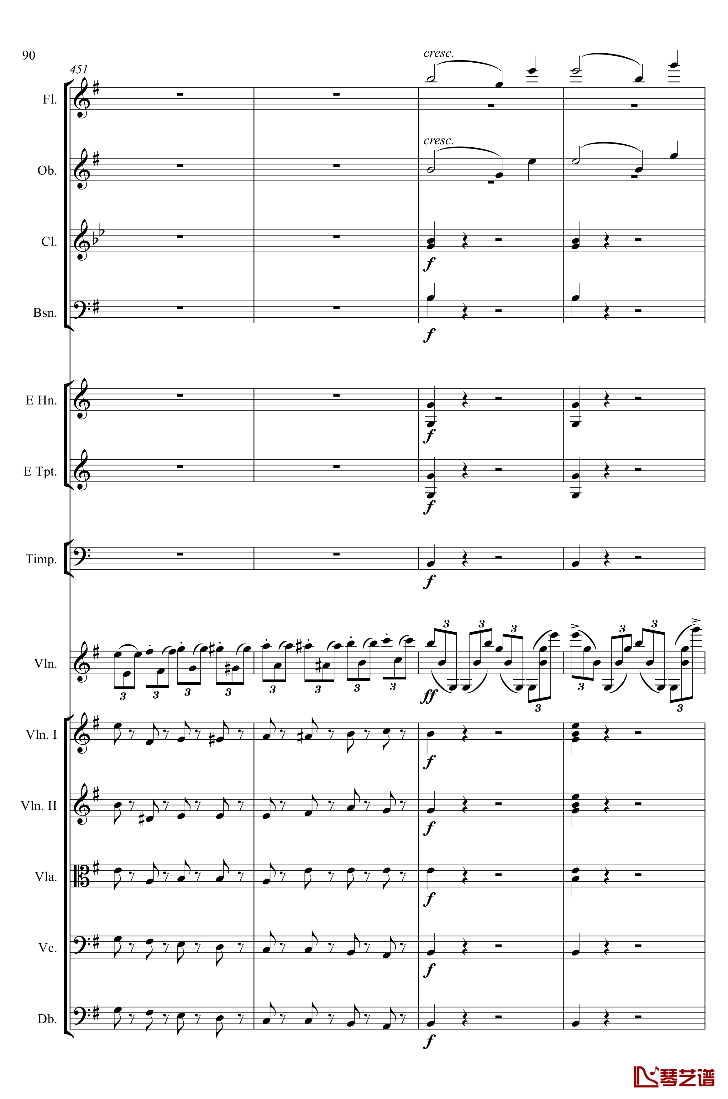 e小调小提琴协奏曲Op.64钢琴谱-第一乐章-门德尔松90