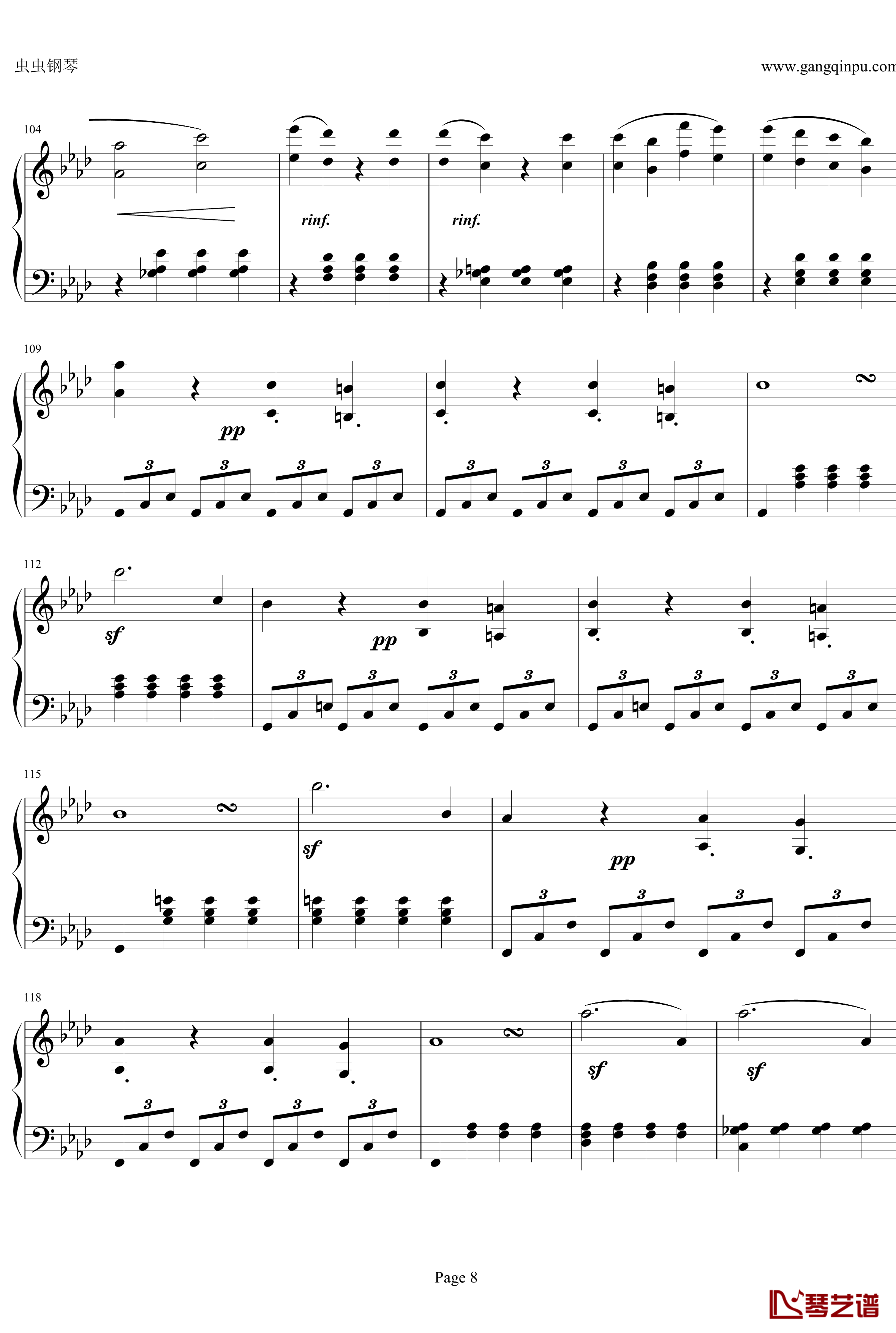 贝多芬第一钢琴奏鸣曲钢琴谱-作品2，第一号-贝多芬-beethoven8