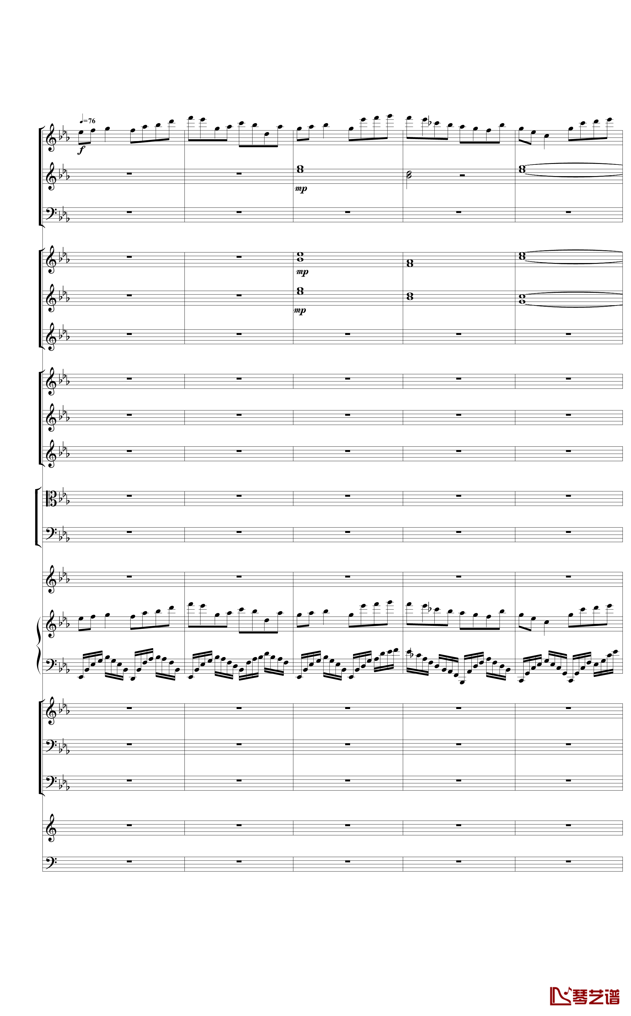 Piano Concerto No.3 in E Flat minor,I钢琴谱-热情而辉煌20