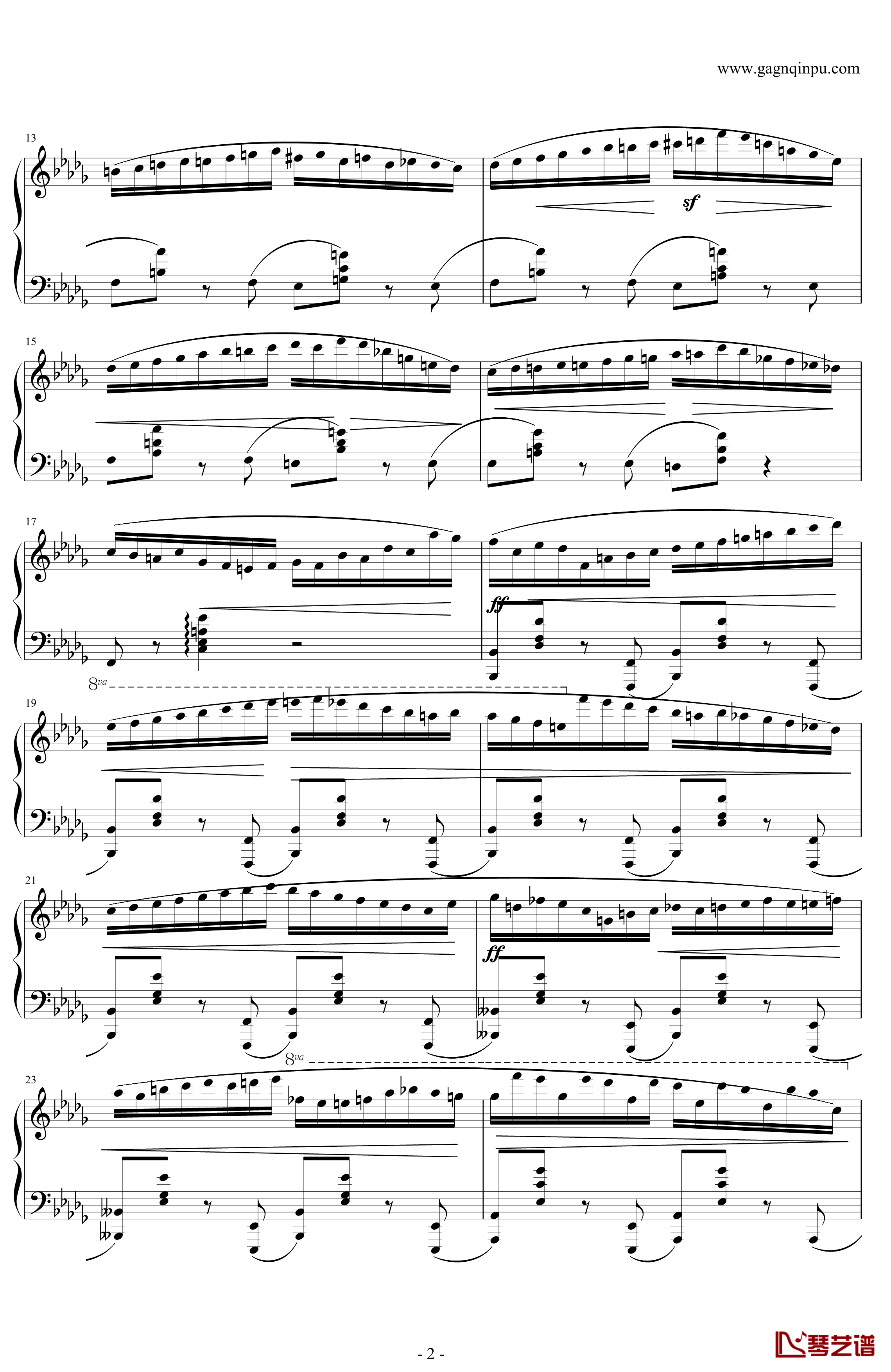 肖邦前奏曲第16首钢琴谱-肖邦-chopin2