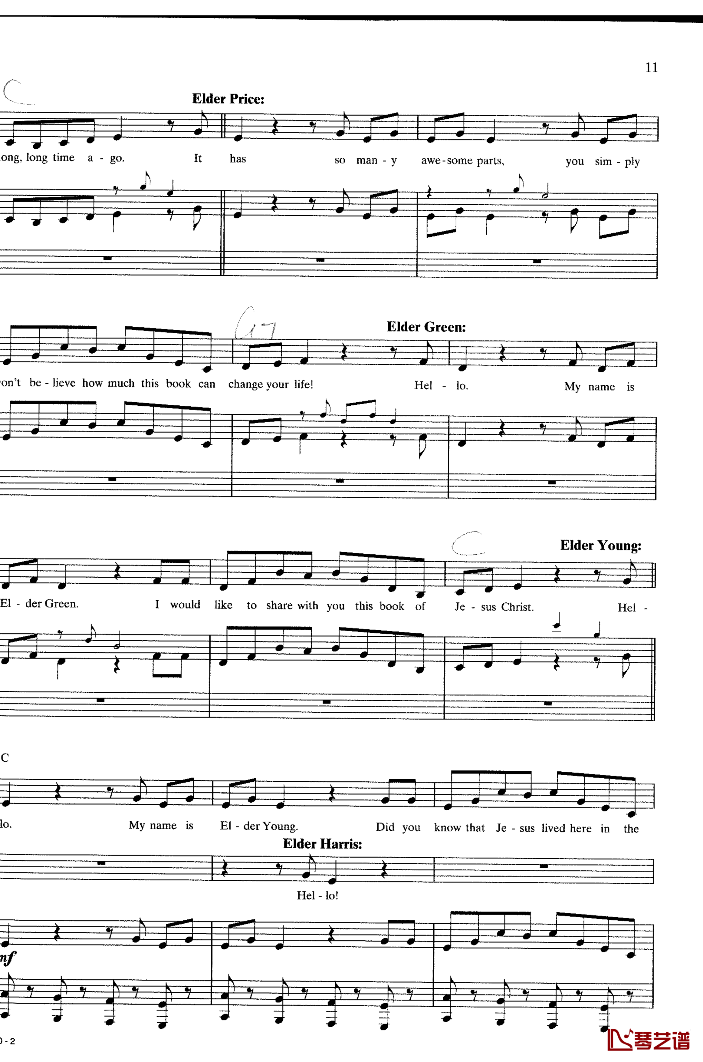 Hello-Andrew Rannells钢琴谱-Book of Mormon2
