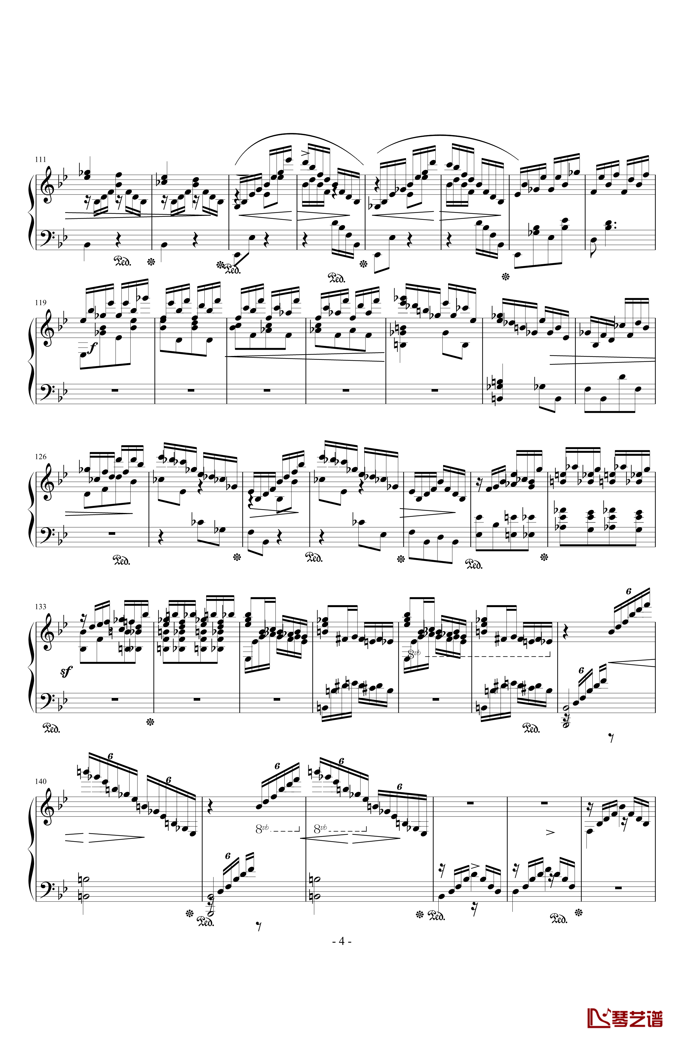 旋律练习曲op4 No 2钢琴谱-yangzhen0814