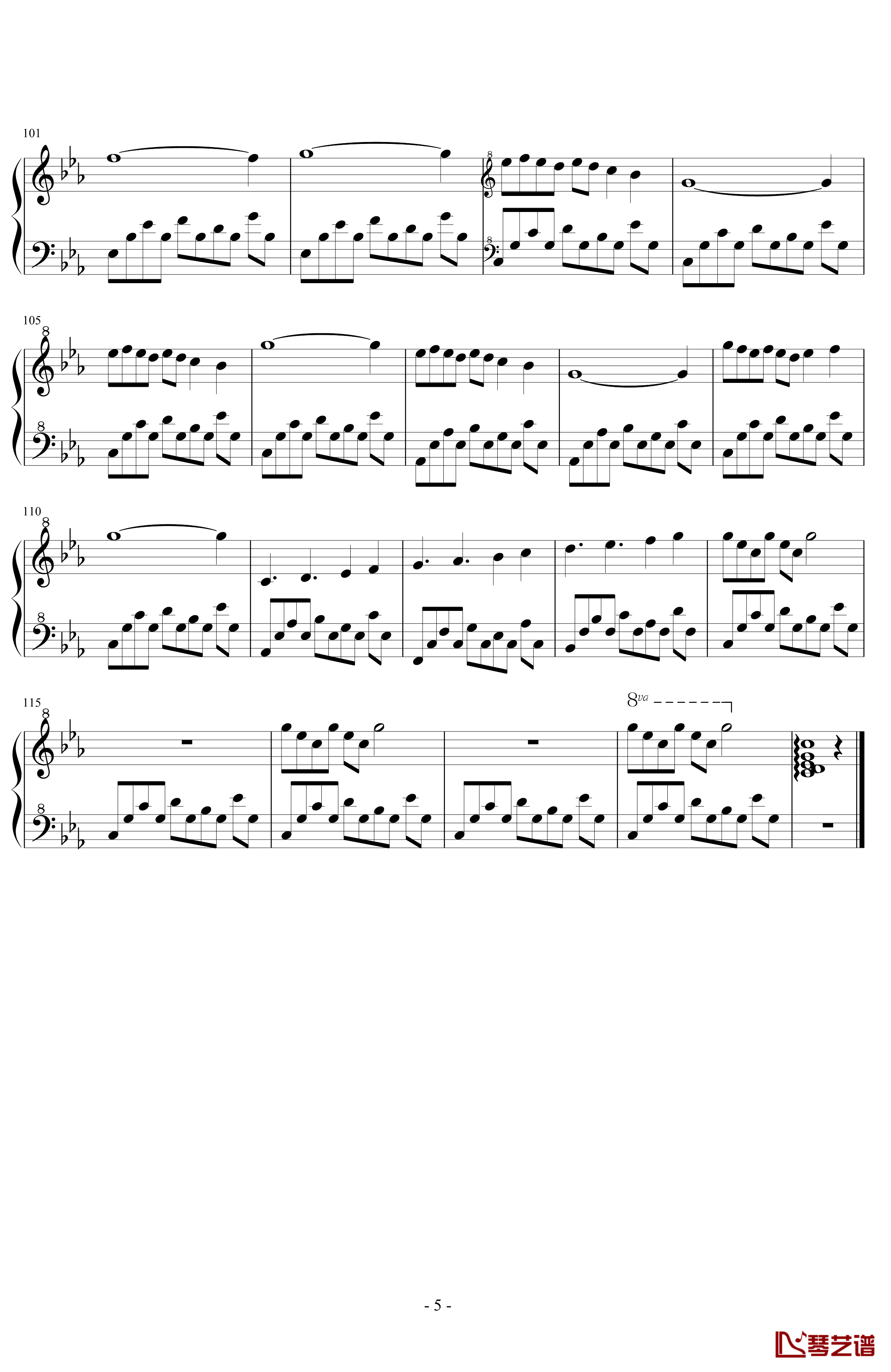 Wind钢琴谱-Brian Crain5