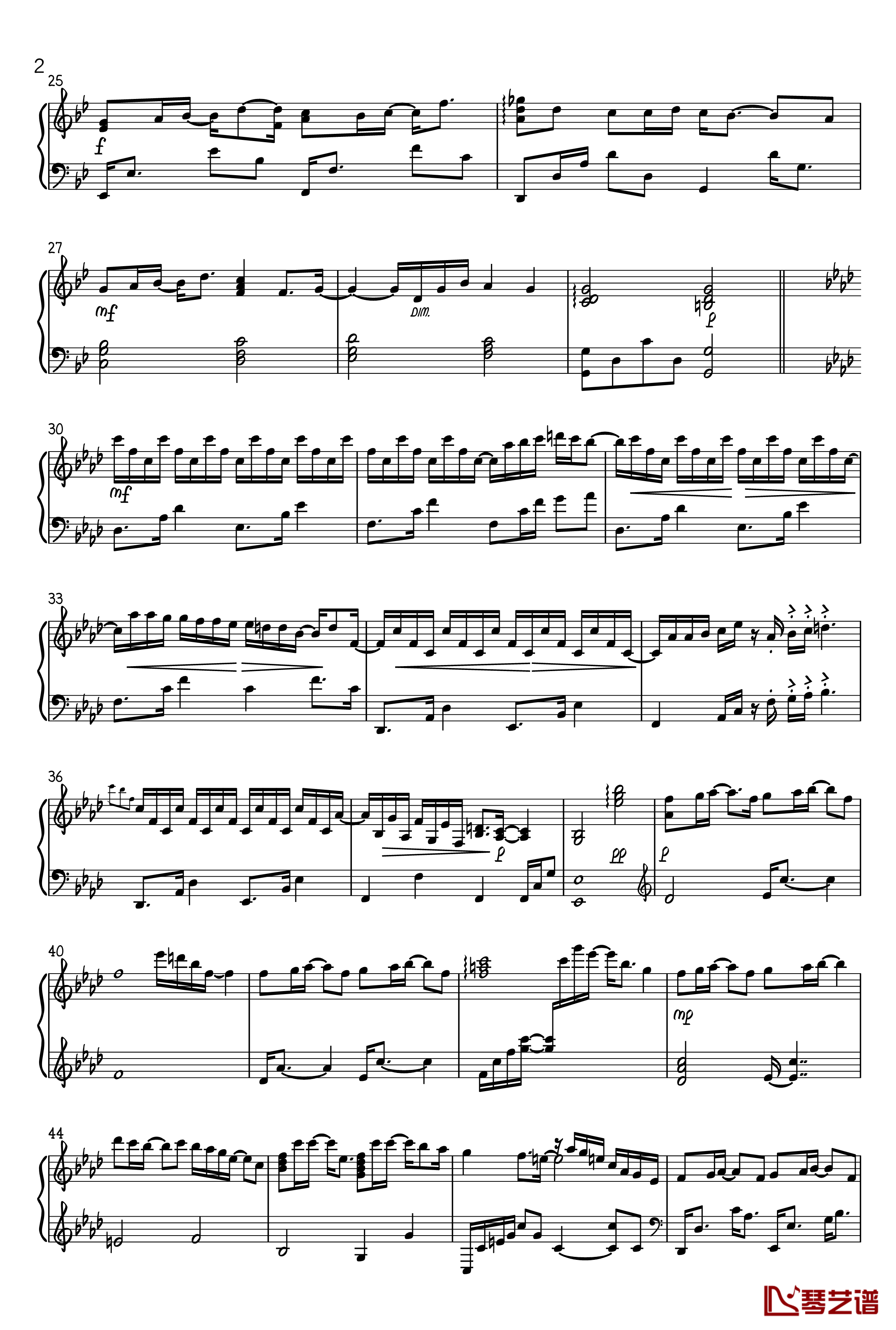 泪的声音钢琴谱-V.K克2