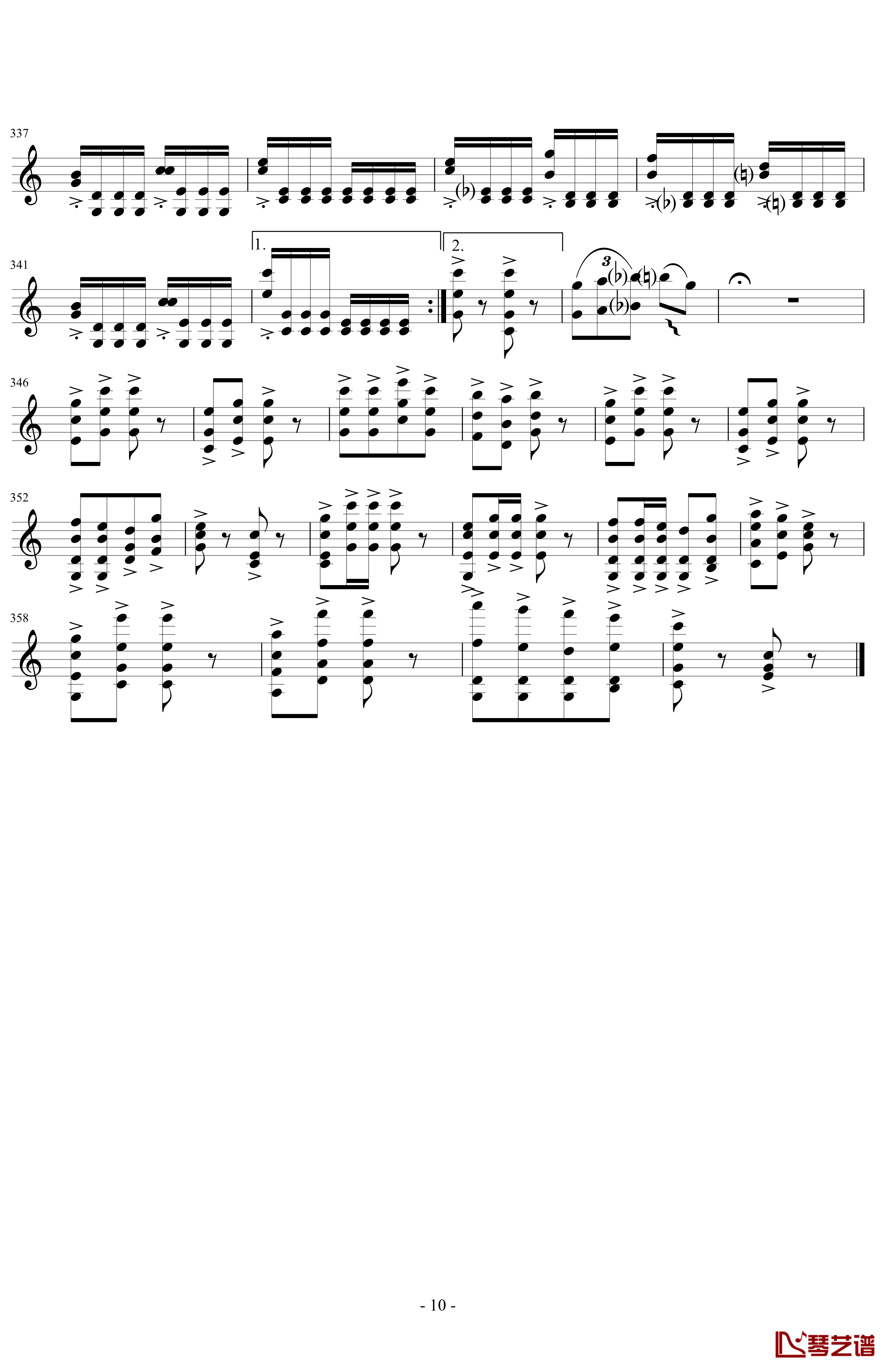 莫扎特主题变奏曲钢琴谱-DXF10