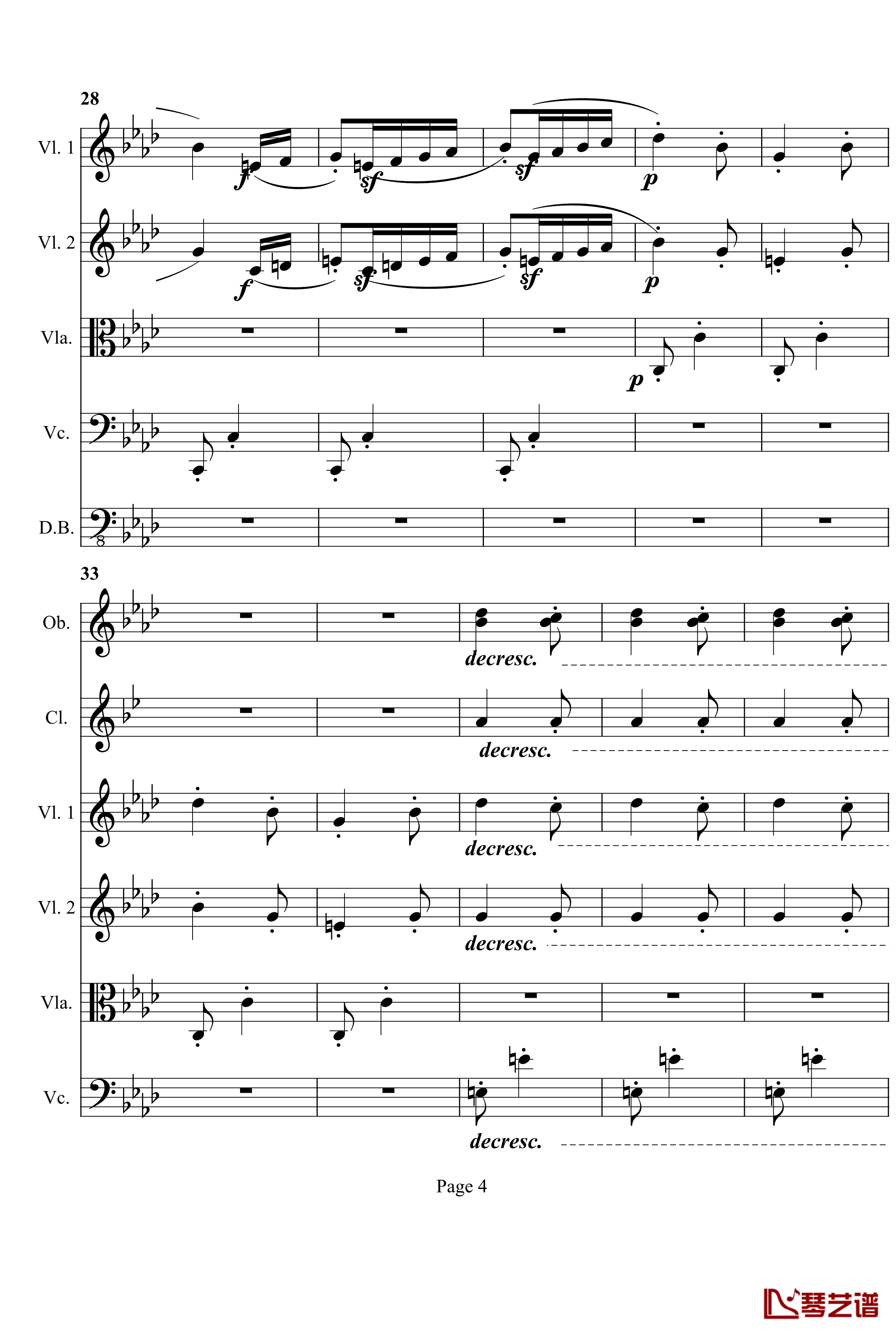 奏鸣曲之交响钢琴谱-第12首-Ⅱ-贝多芬-beethoven4