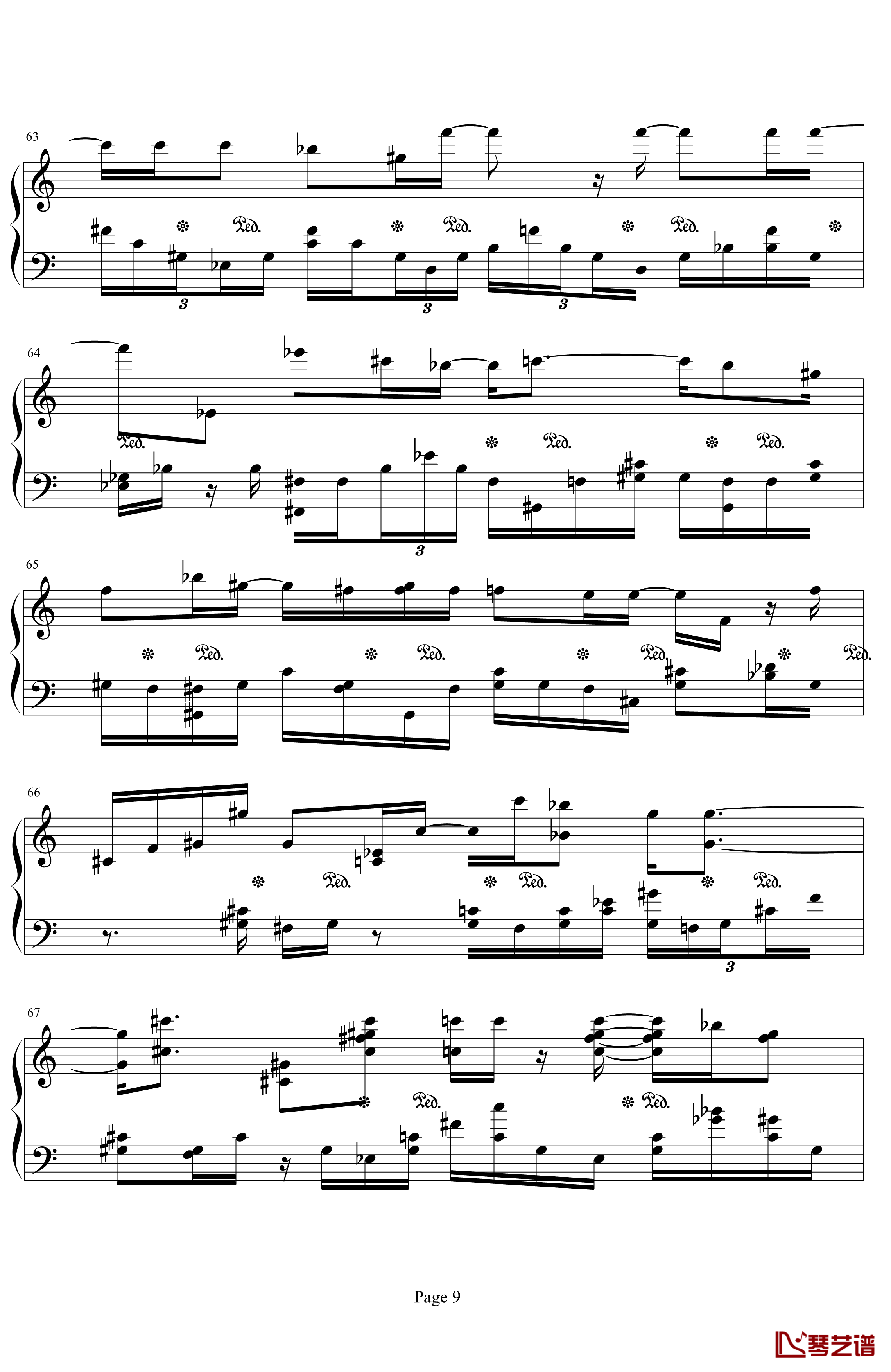 肖邦第二诙谐曲钢琴谱-肖邦-chopin9