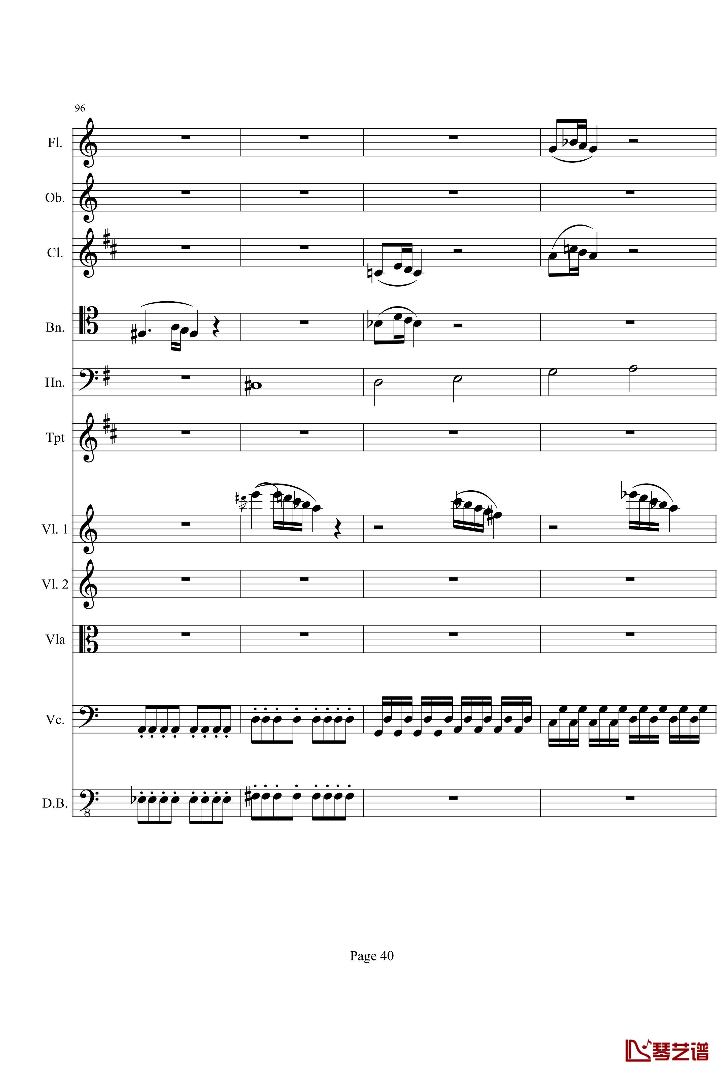 奏鸣曲之交响钢琴谱-第21首-Ⅰ-贝多芬-beethoven40