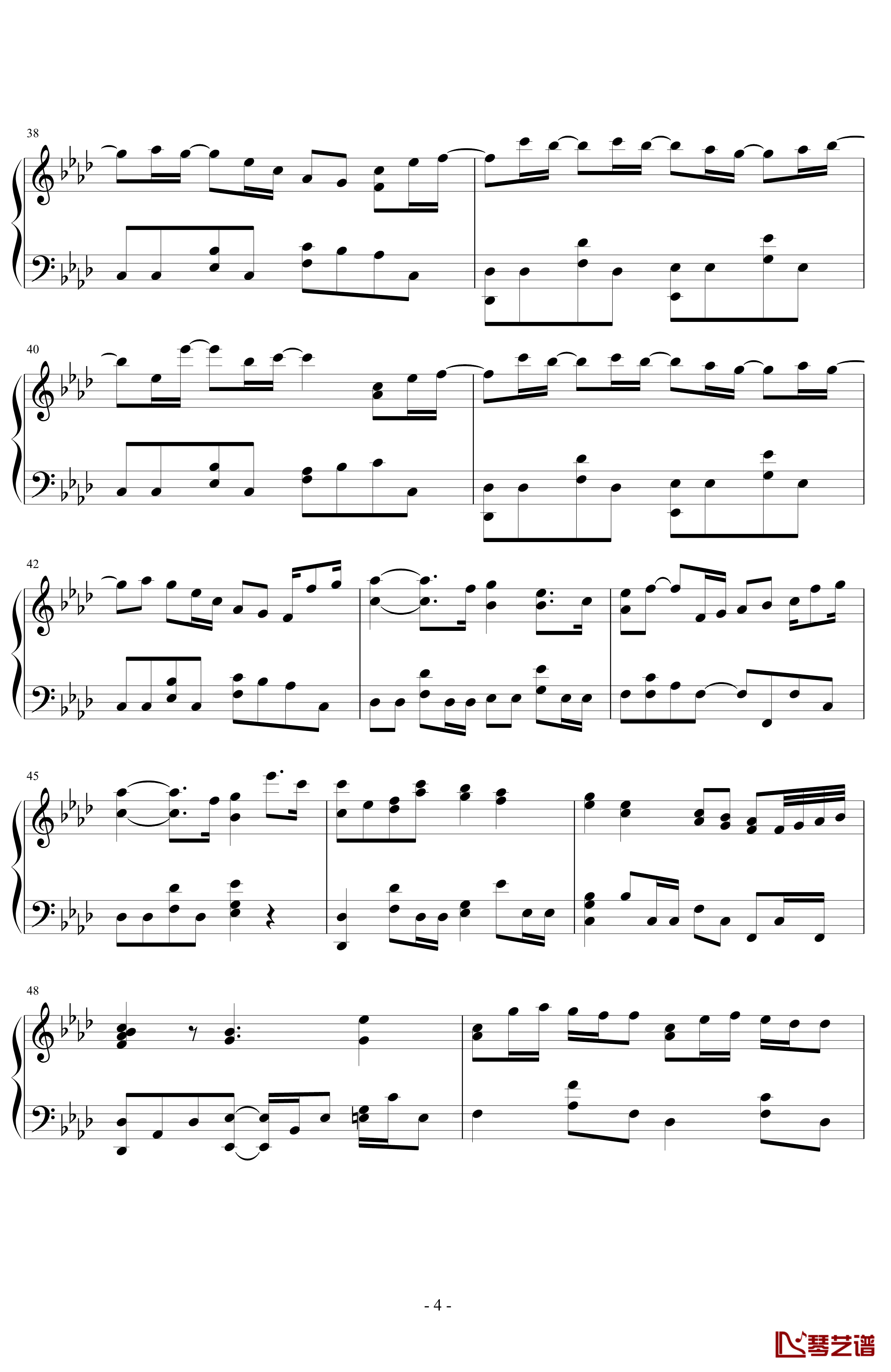 SAKURA钢琴谱-非常好听一首曲子-生物股长4