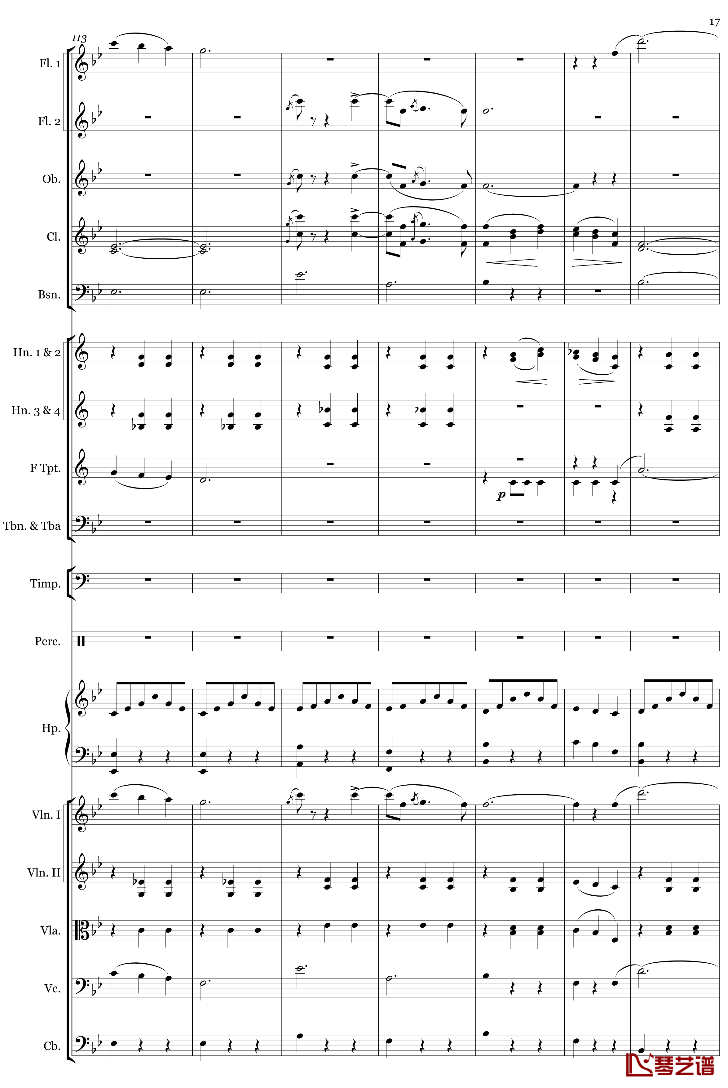 蓝色多瑙河圆舞曲钢琴谱-约翰·施特劳斯17