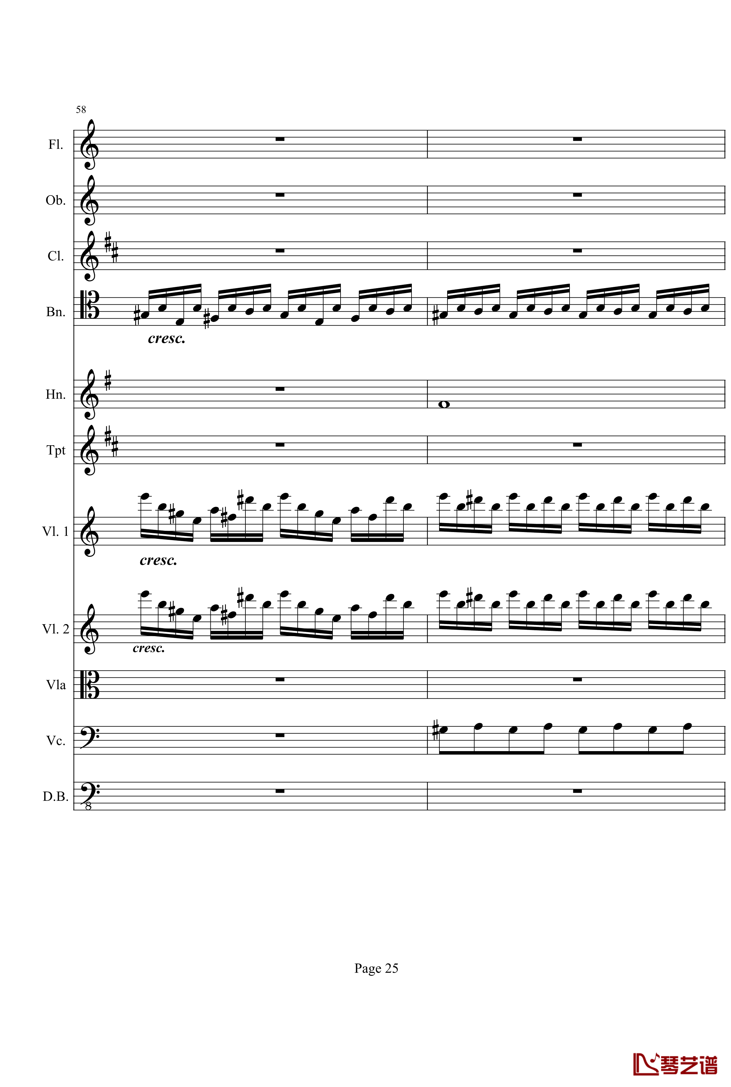 奏鸣曲之交响钢琴谱-第21首-Ⅰ-贝多芬-beethoven25