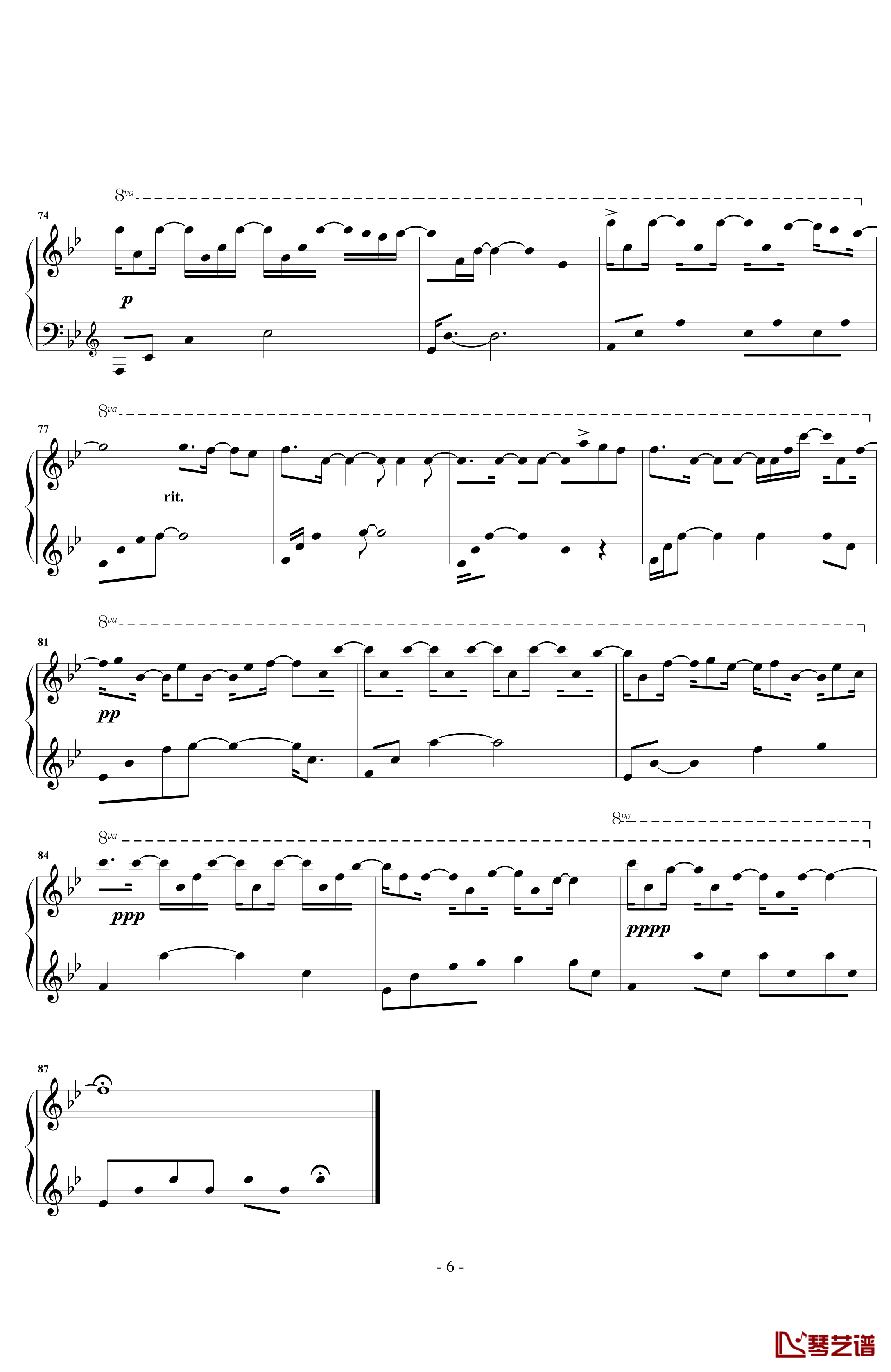 伊利湖之雨钢琴谱-Jim Brickman6