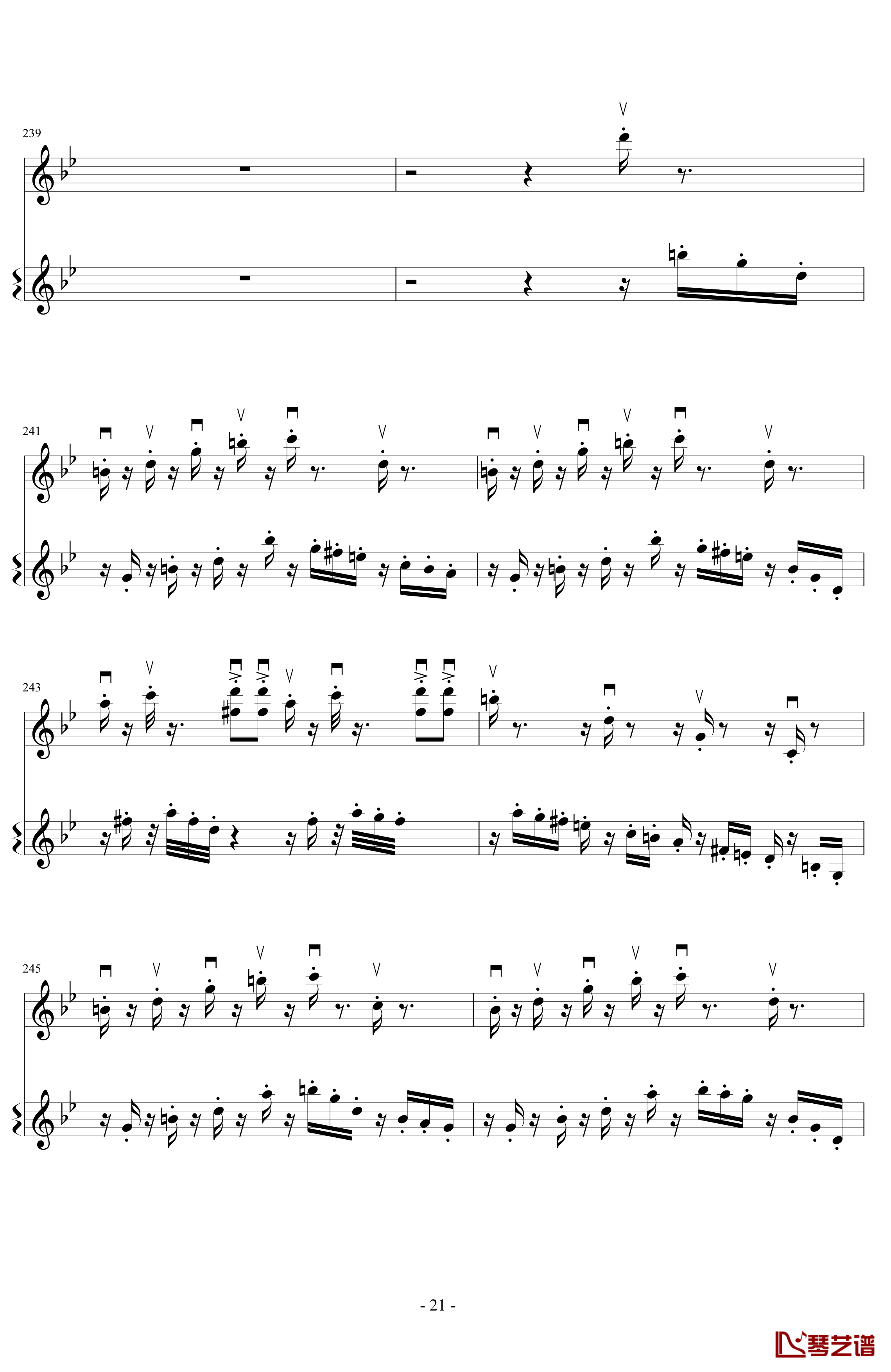 意大利国歌变奏曲钢琴谱-DXF21